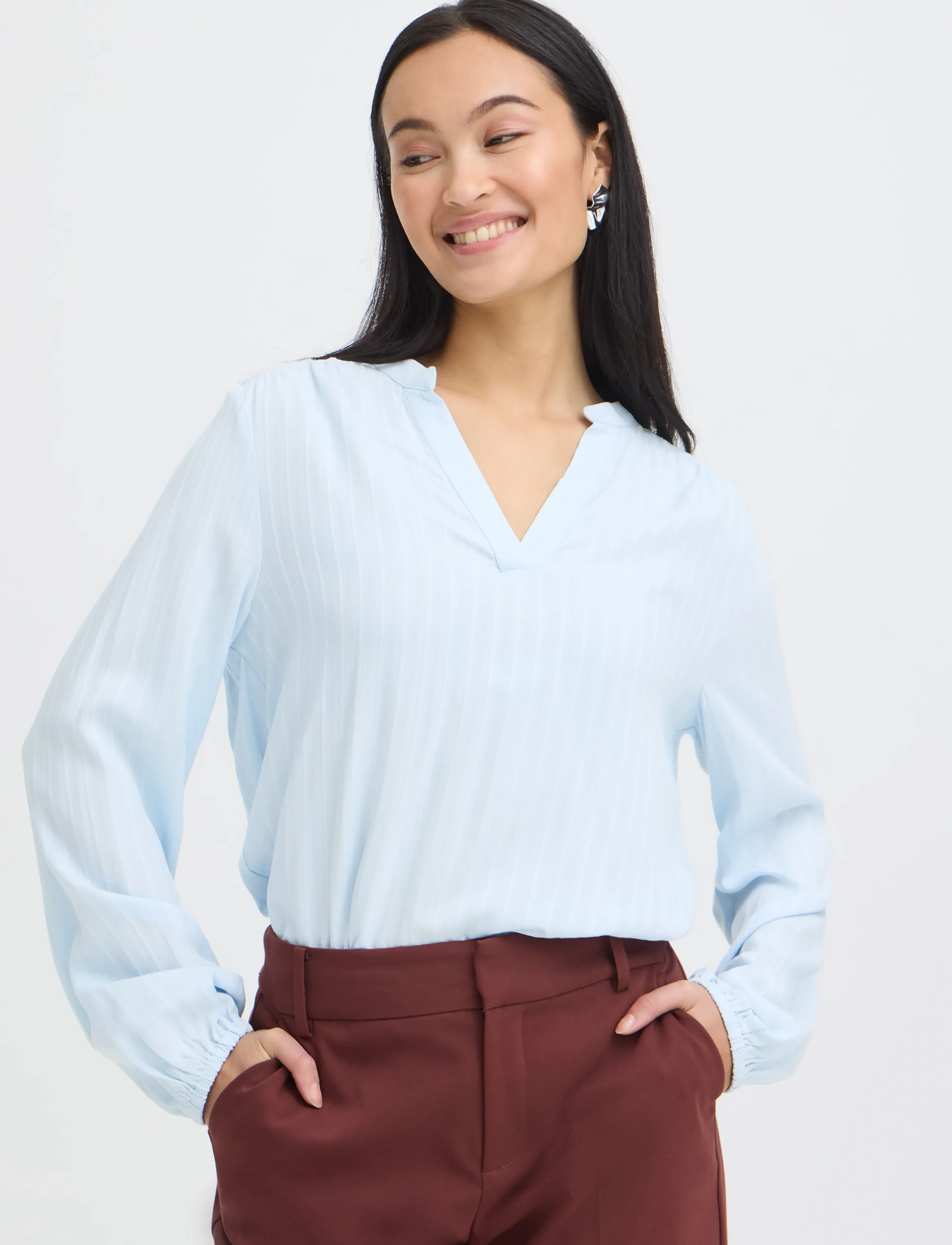 Fransa Frpaulana Bl 1, XS, Blue, Bluser > Langærmede, Dame