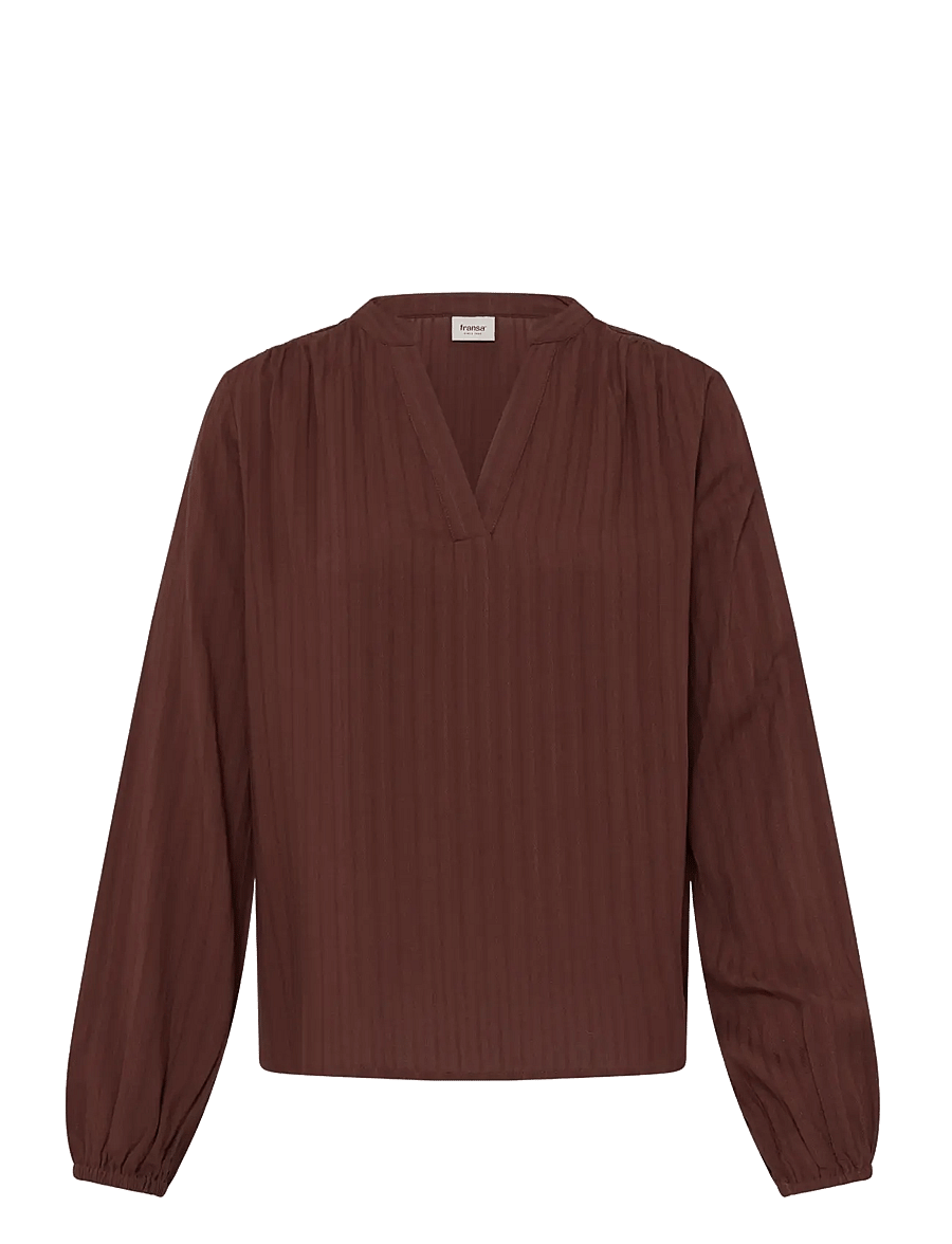Fransa - FRPAULANA BL 1 - pikkade varrukatega pluusid - rum raisin - 1