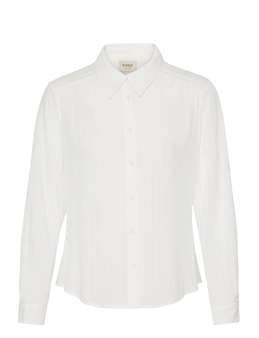 Fransa - FRPAULANA SH 1 - pikkade varrukatega särgid - blanc de blanc - 1