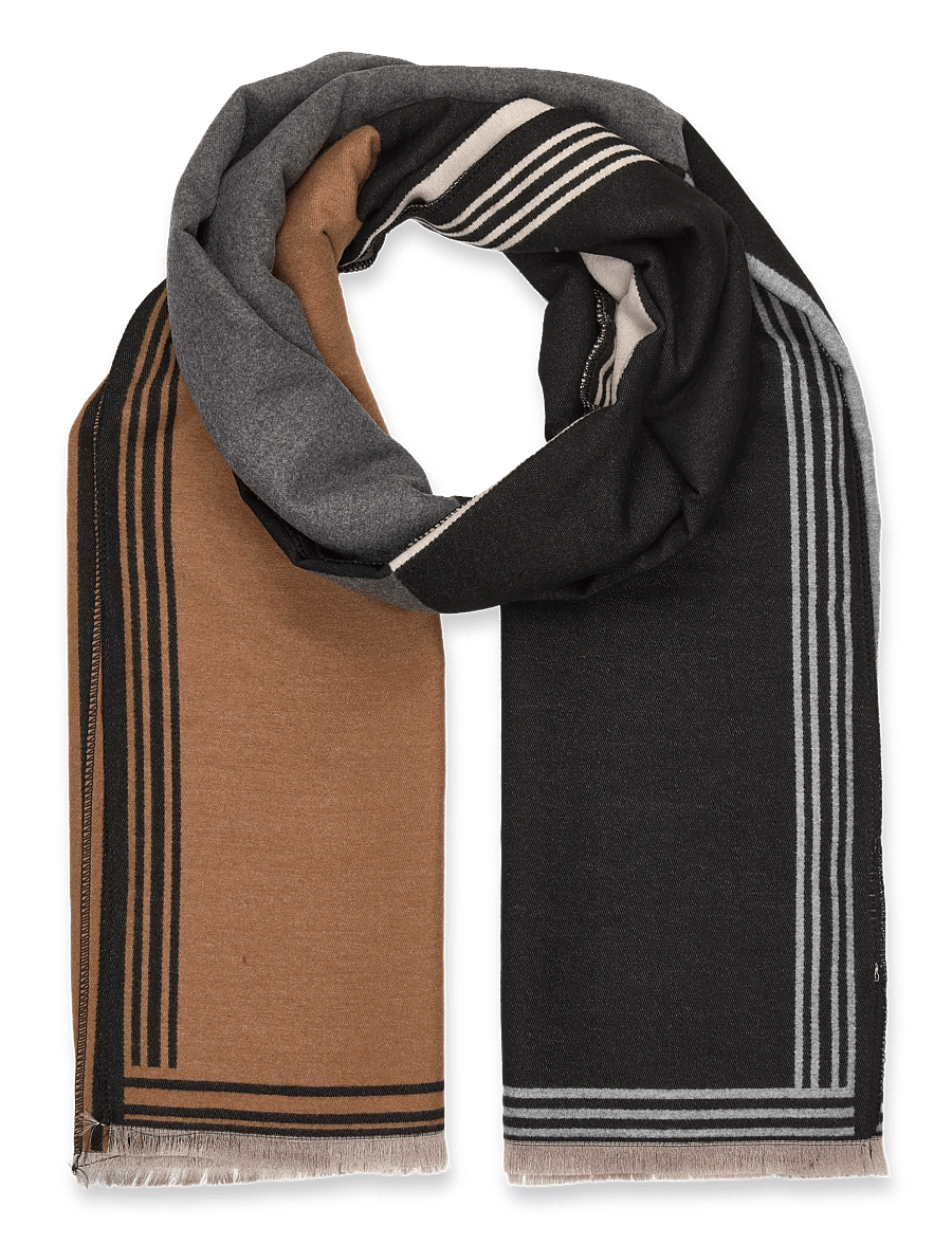 Fransa - FRJONAH SCARF 1 - winterschals - check raindrum w tobacco - 0