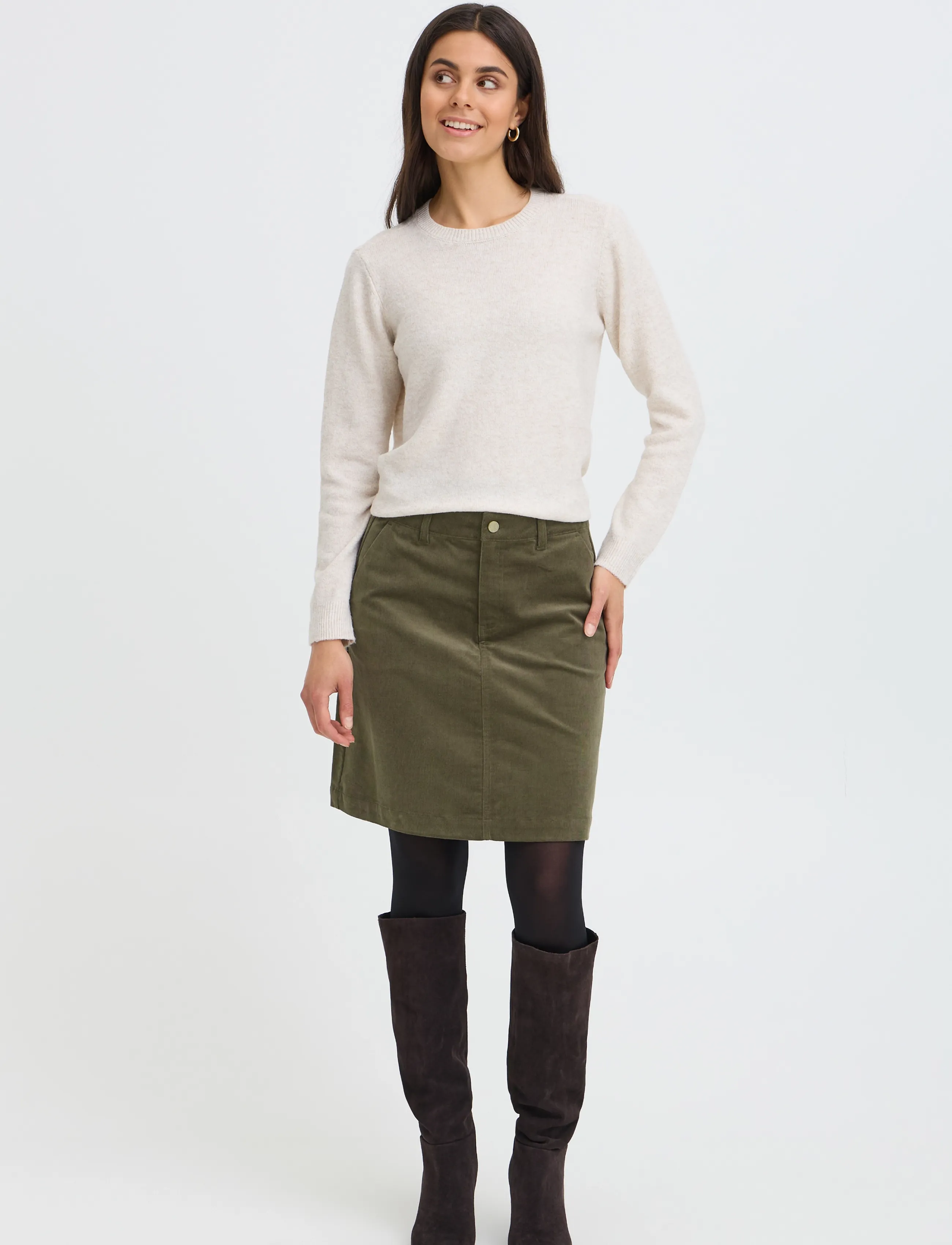 Fransa FRTEAN SK 5 - Seelikud - GRAPE LEAF / khaki/green