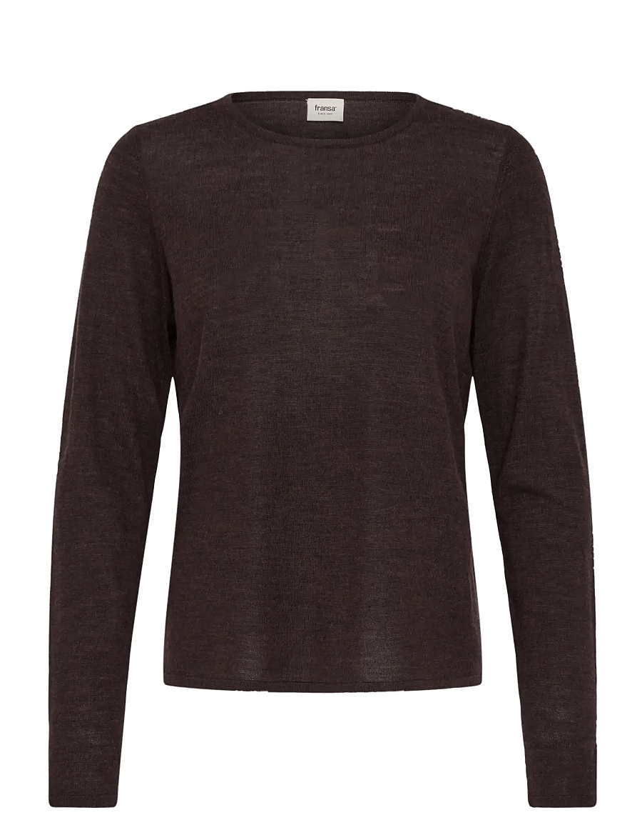 Fransa - FRWOOLINA PU 3 - striktrøjer - hot fudge melange - 1