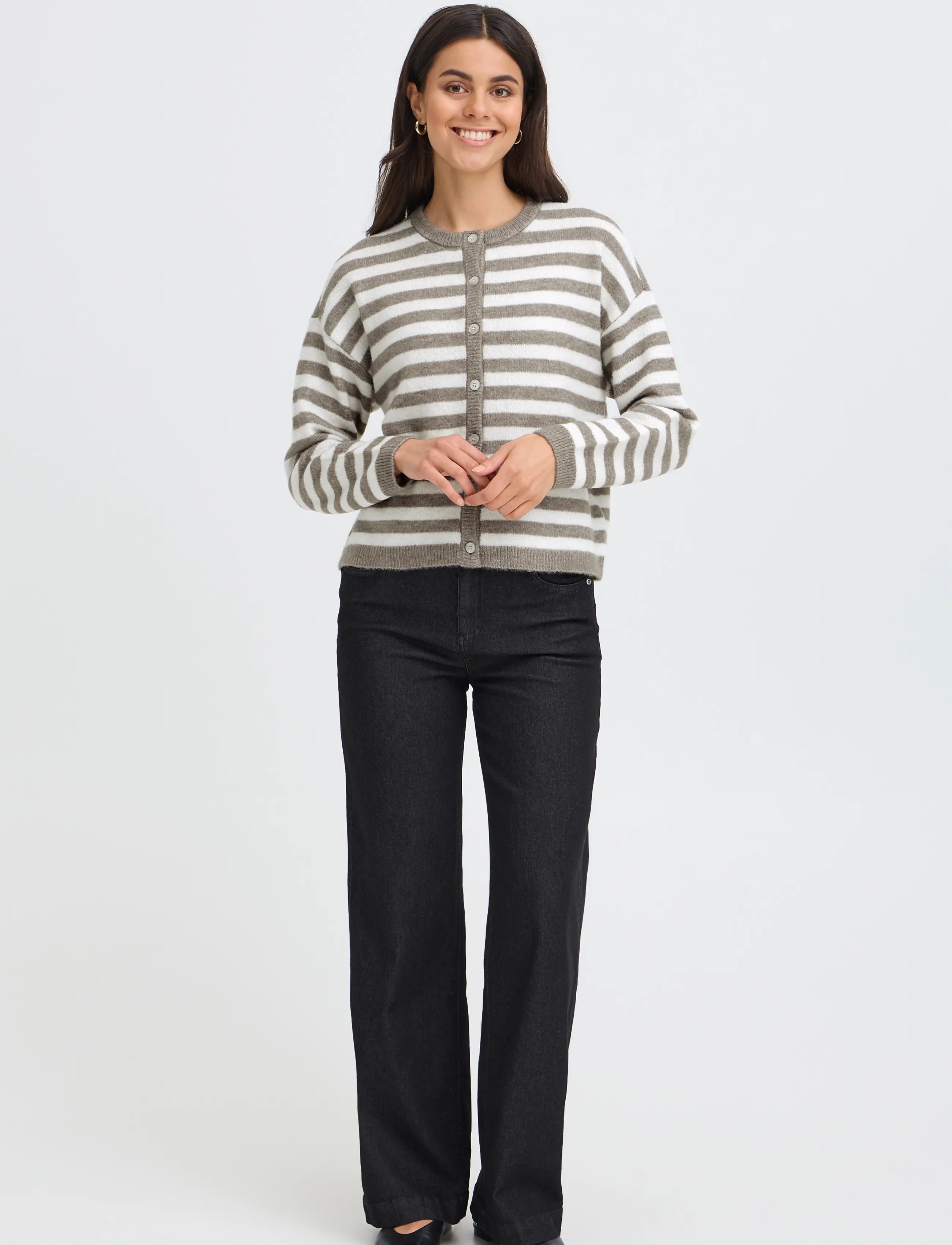 Fransa FRIDAA CAR 1 - Fransa - DRIFTWOOD STRIPE / beige