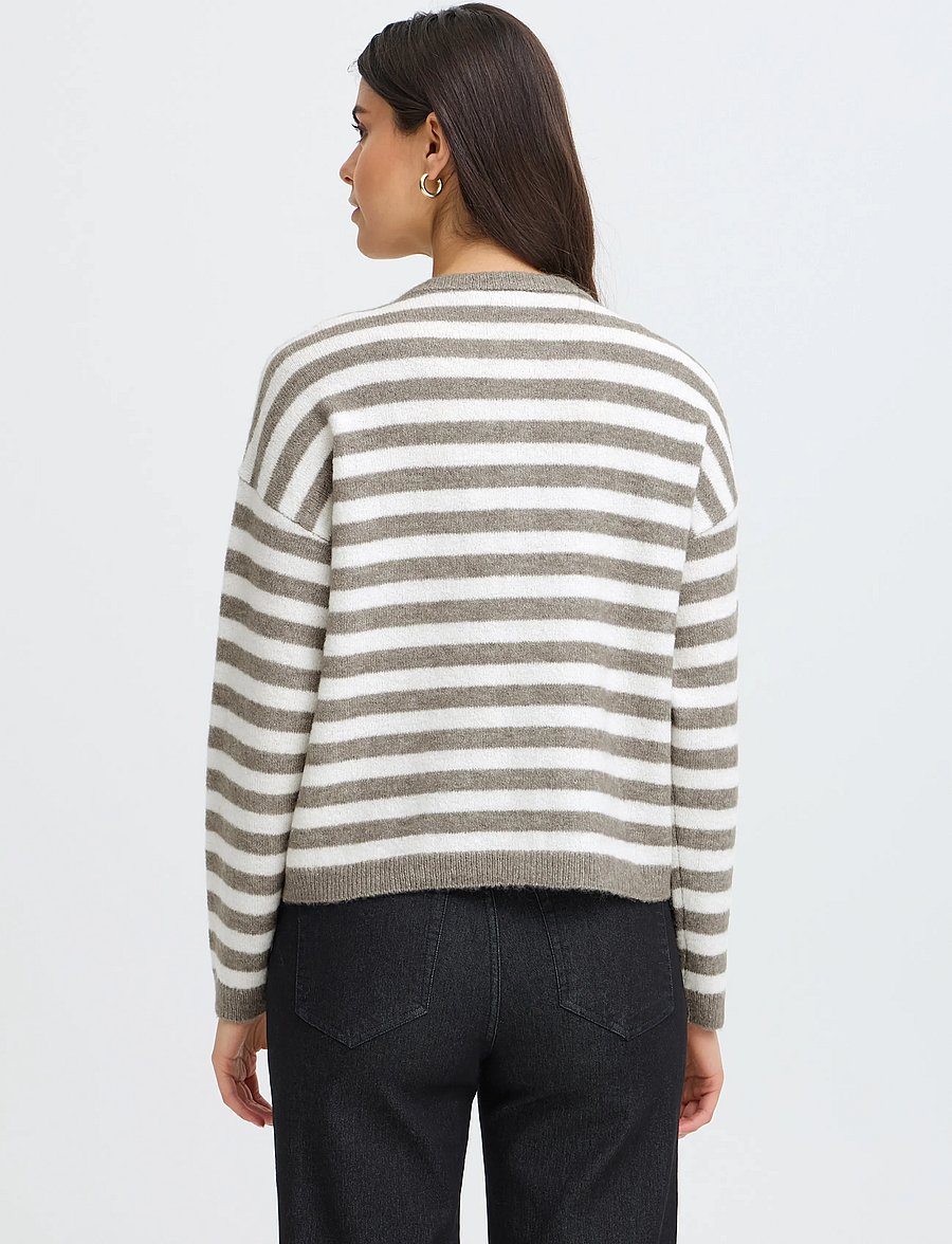 Fransa - FRIDAA CAR 1 - koftor - driftwood stripe - 4