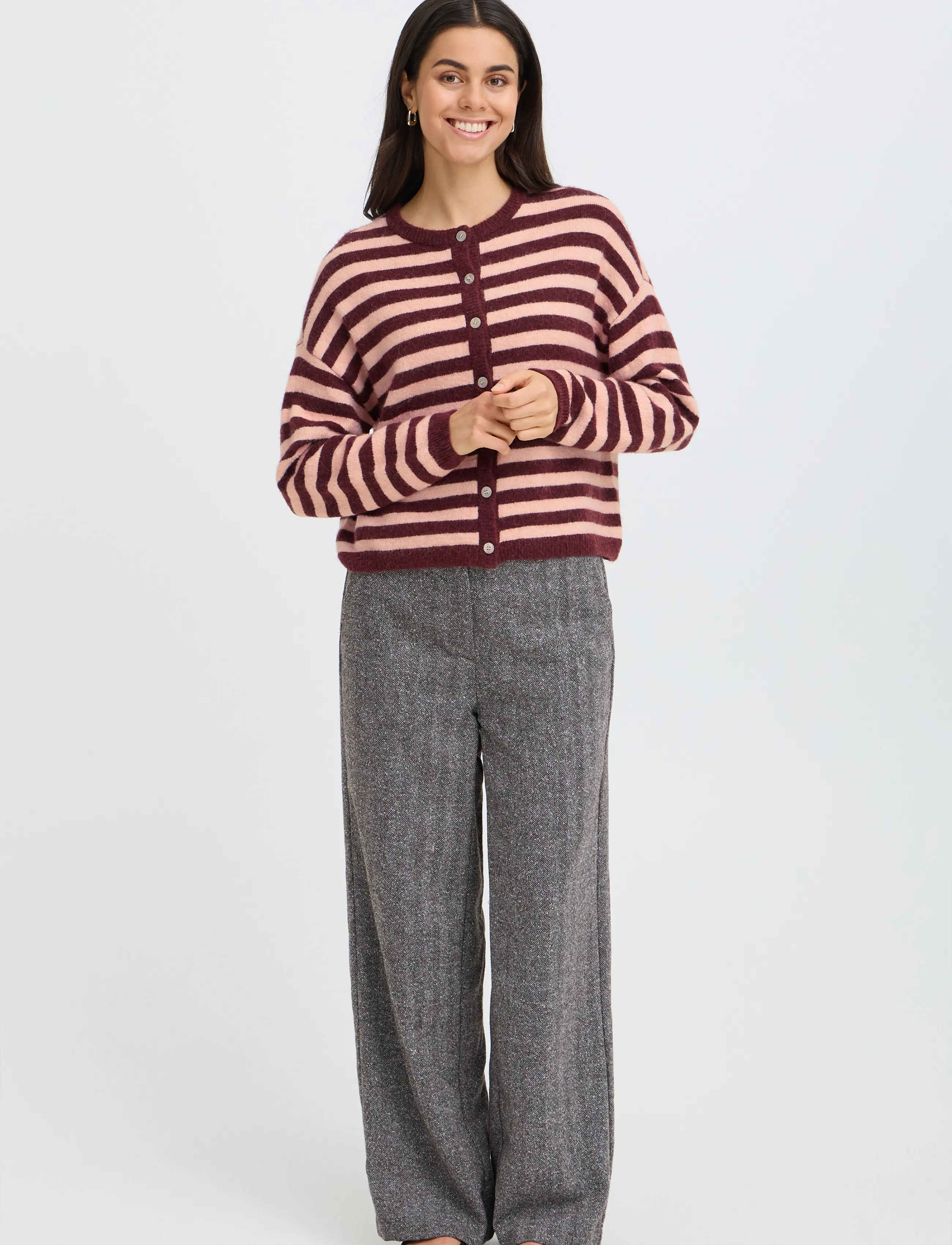 Fransa FRIDAA CAR 1 - Fransa - PORT-ROYAL STRIPE / burgundy