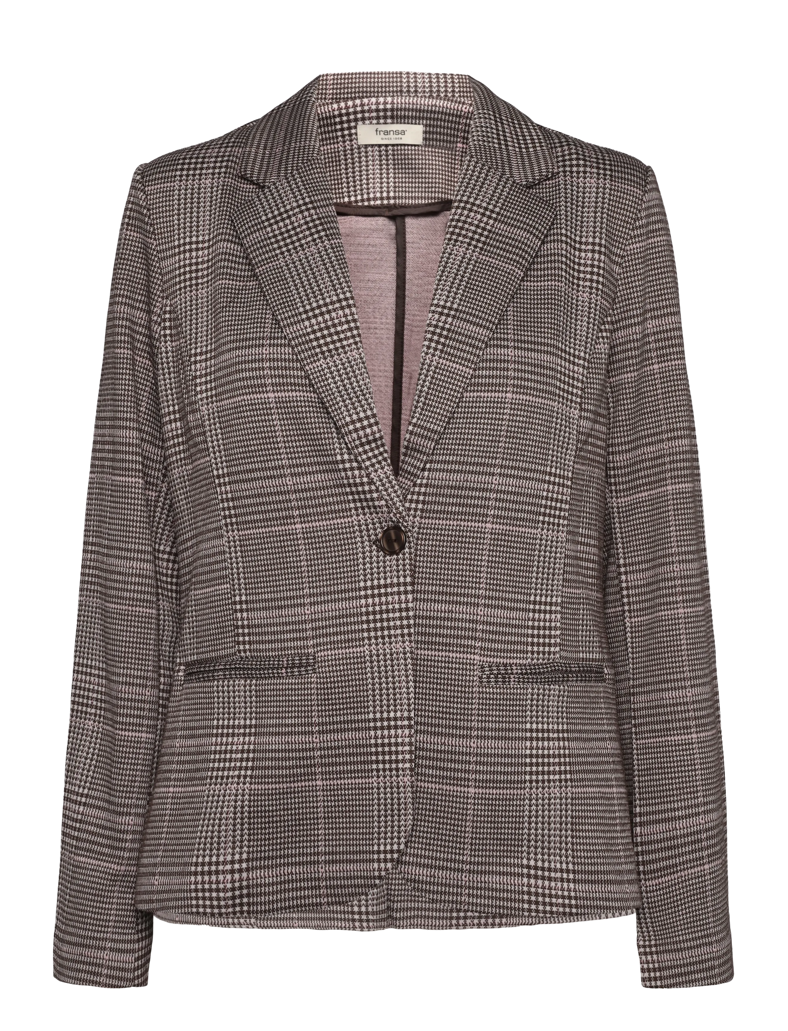 Fransa FRBABETT BLA 1 - Blazere - HOT FUDGE W. PINK CHECK / brown