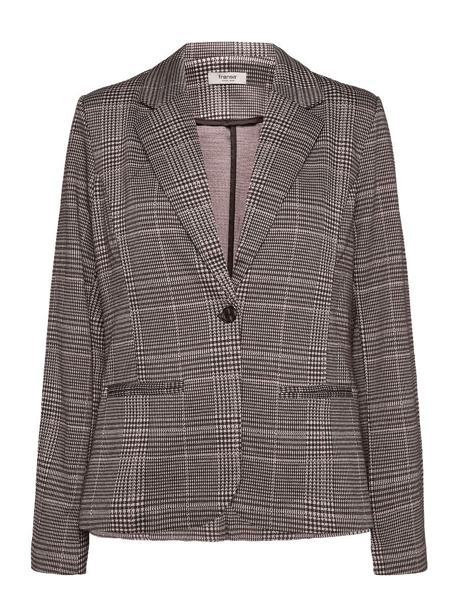 Fransa - FRBABETT BLA 1 - enkeltradede blazere - hot fudge w. pink check - 1