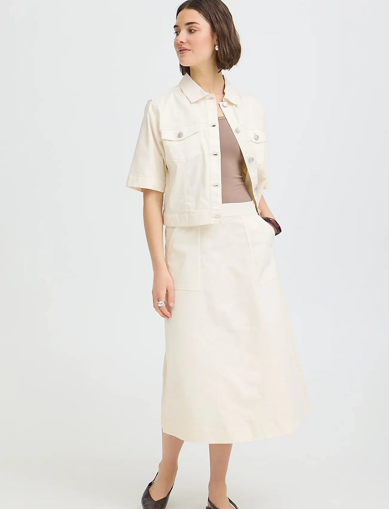 Fransa - FRTWILL SK 4 - midi-röcke - whisper white - 0