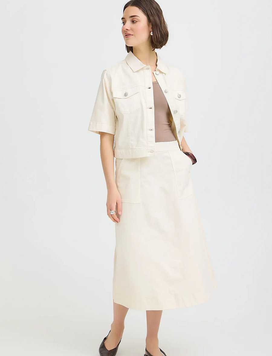 Fransa - FRTWILL SK 4 - spódnice do kolan i midi - whisper white - 0