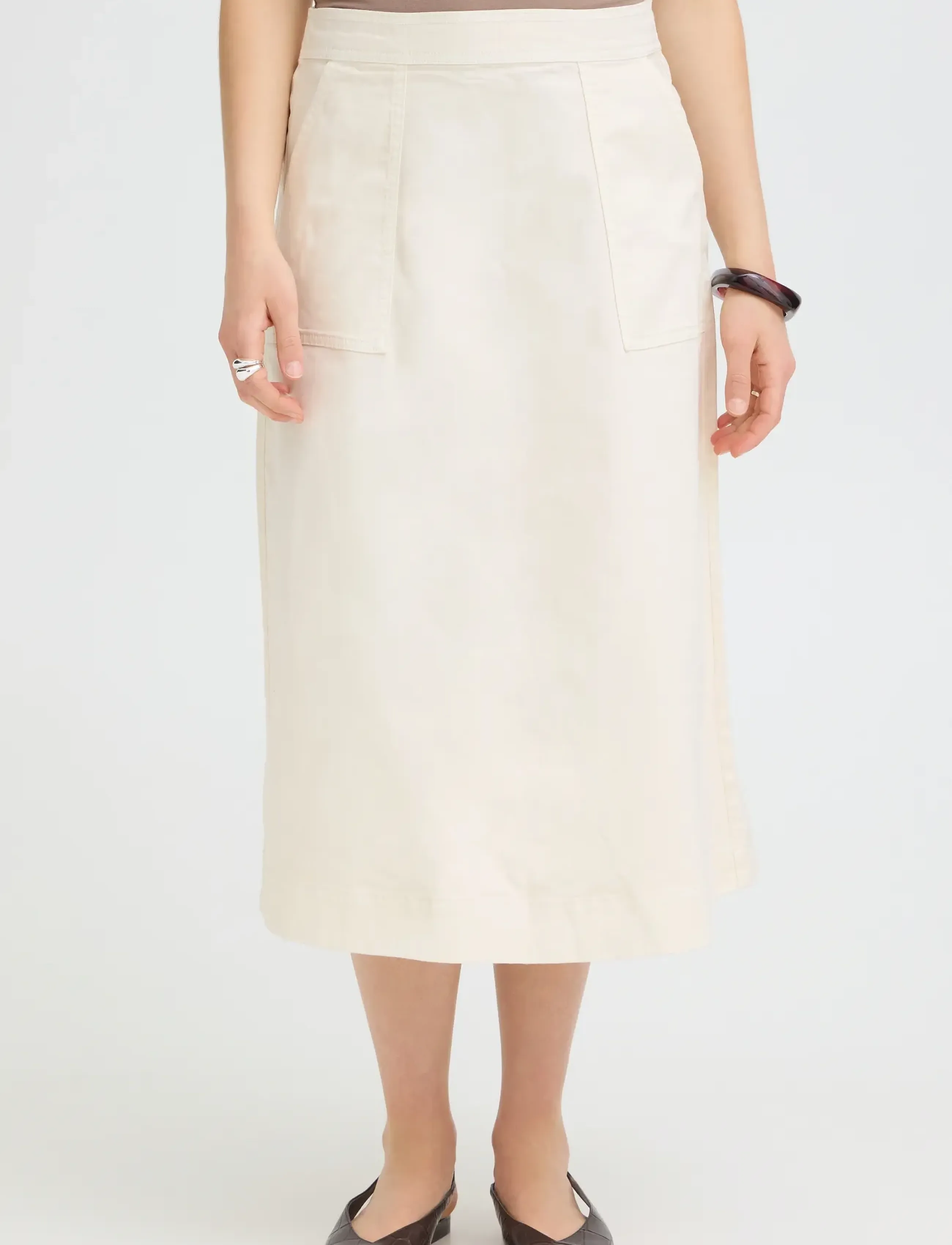 Fransa - FRTWILL SK 4 - spódnice do kolan i midi - whisper white - 3
