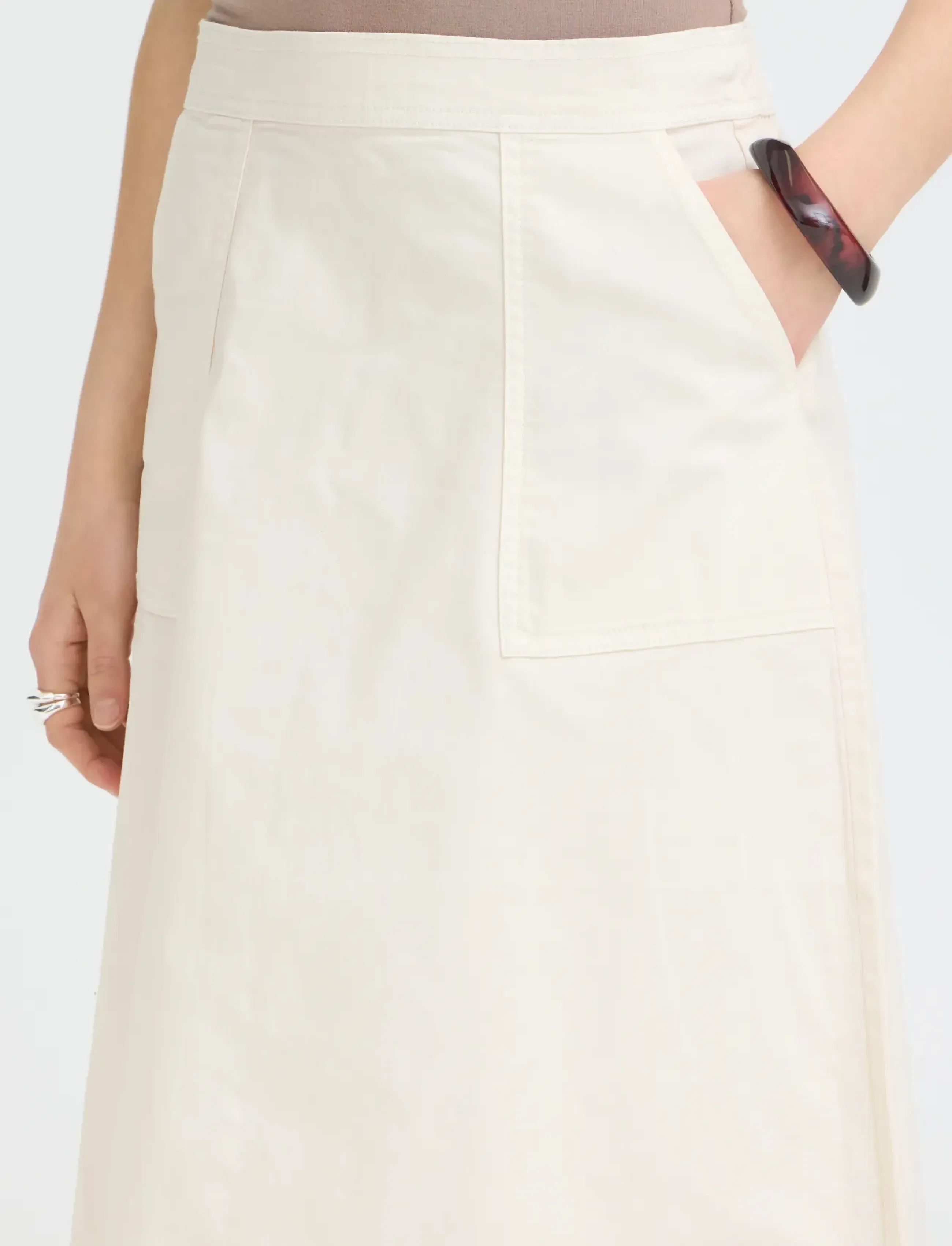 Fransa - FRTWILL SK 4 - spódnice do kolan i midi - whisper white - 5