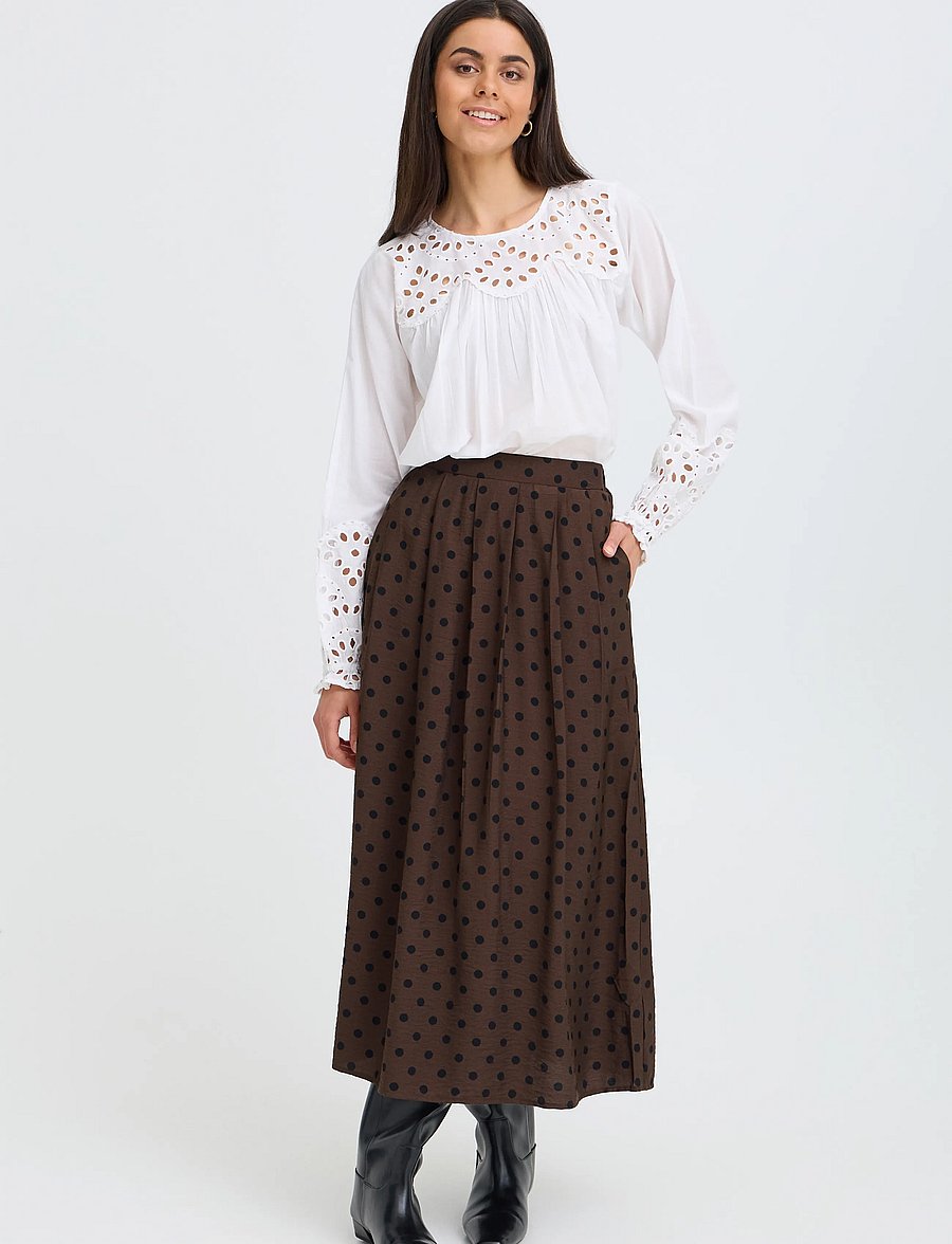 Fransa - FRADARA SK 2 - maxi nederdele - hot fudge dotty - 0