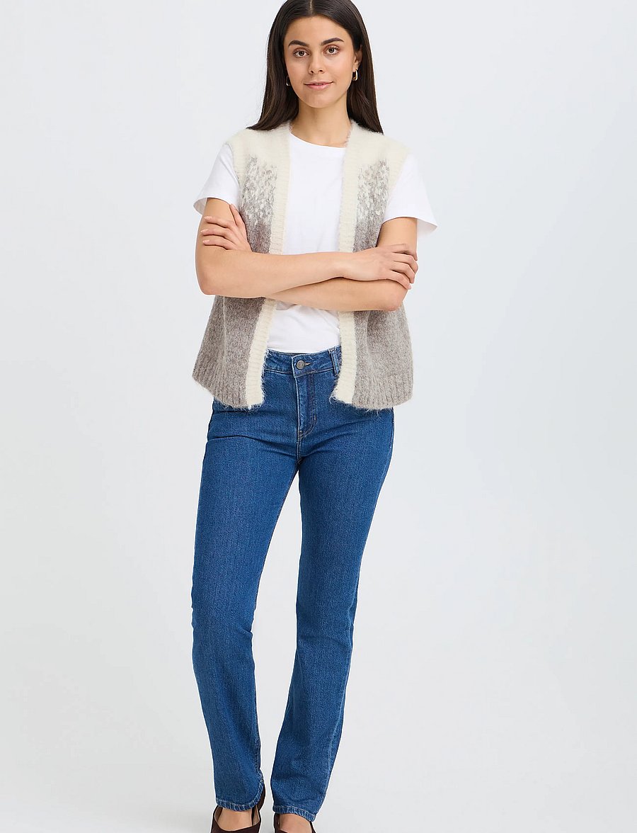 Fransa - FRTYE VE 1 - strikveste - driftwood mix - 0