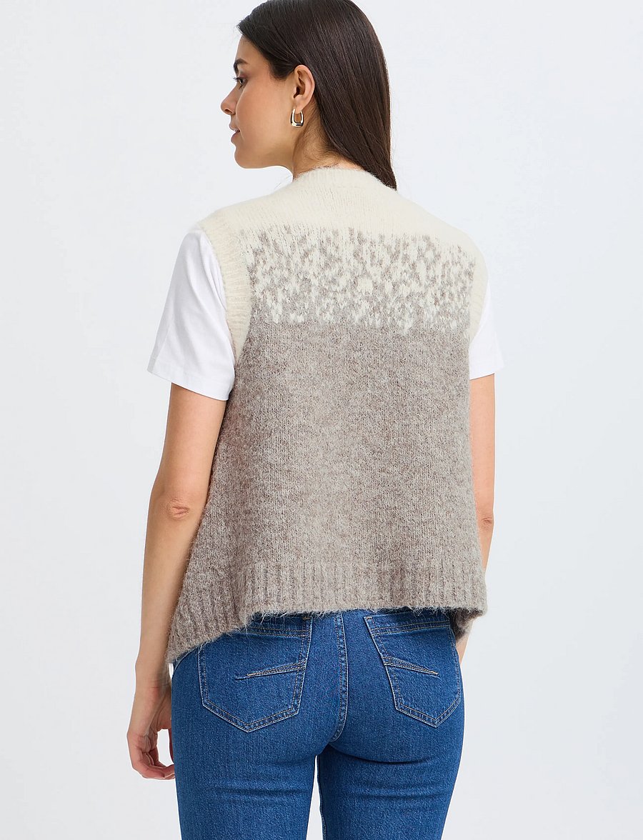 Fransa - FRTYE VE 1 - strikveste - driftwood mix - 4