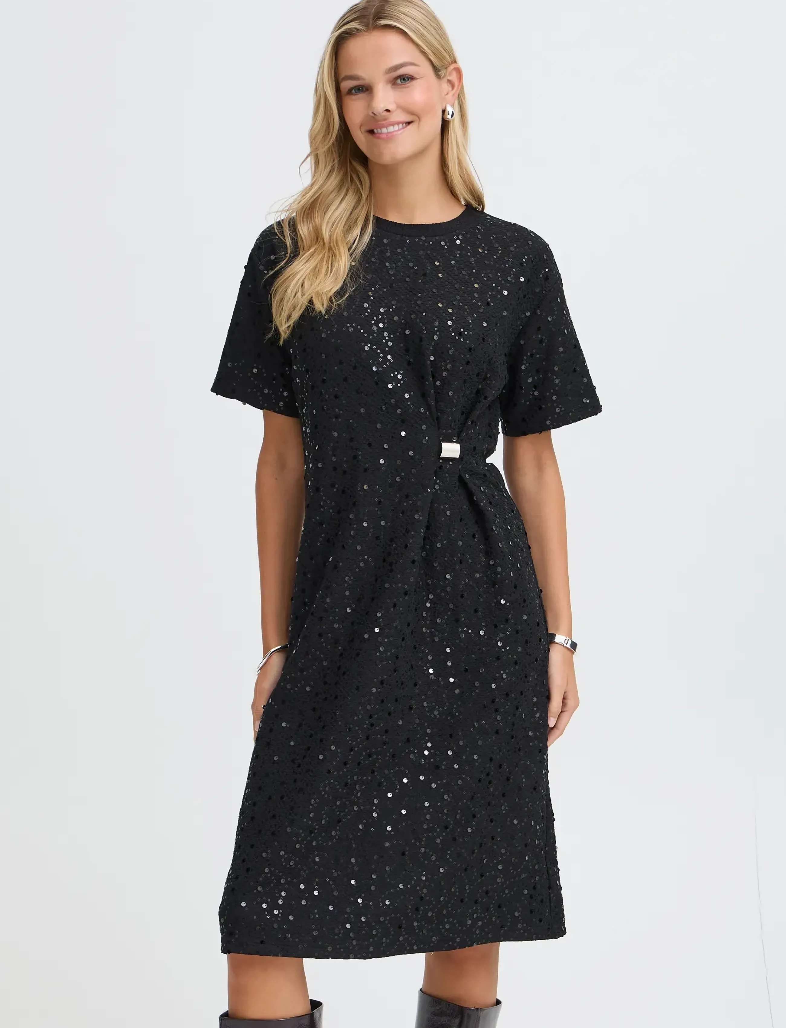 Fransa FRZOLANA DR 1 - Wickelkleider - METEORITE / black