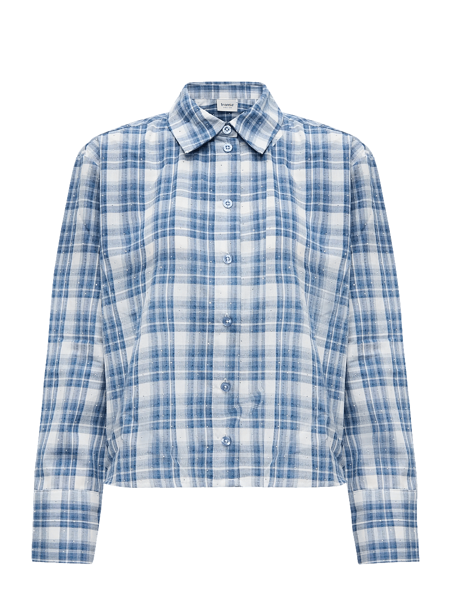 Fransa - FRCRINA SH 1 - långärmade skjortor - blue check - 0