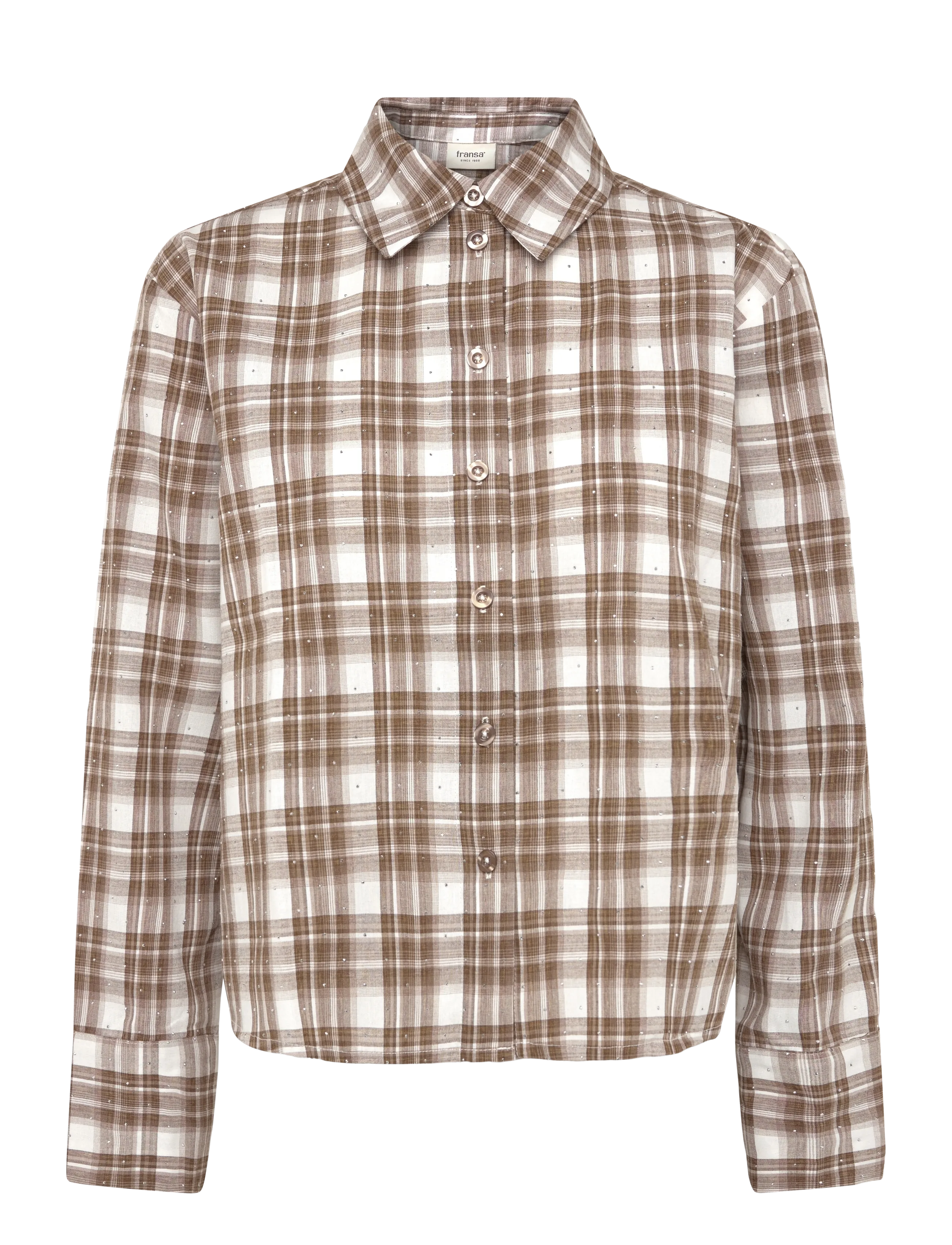 Fransa FRCRINA SH 1 - Fransa - OXFORD-TAN CHECK / brown