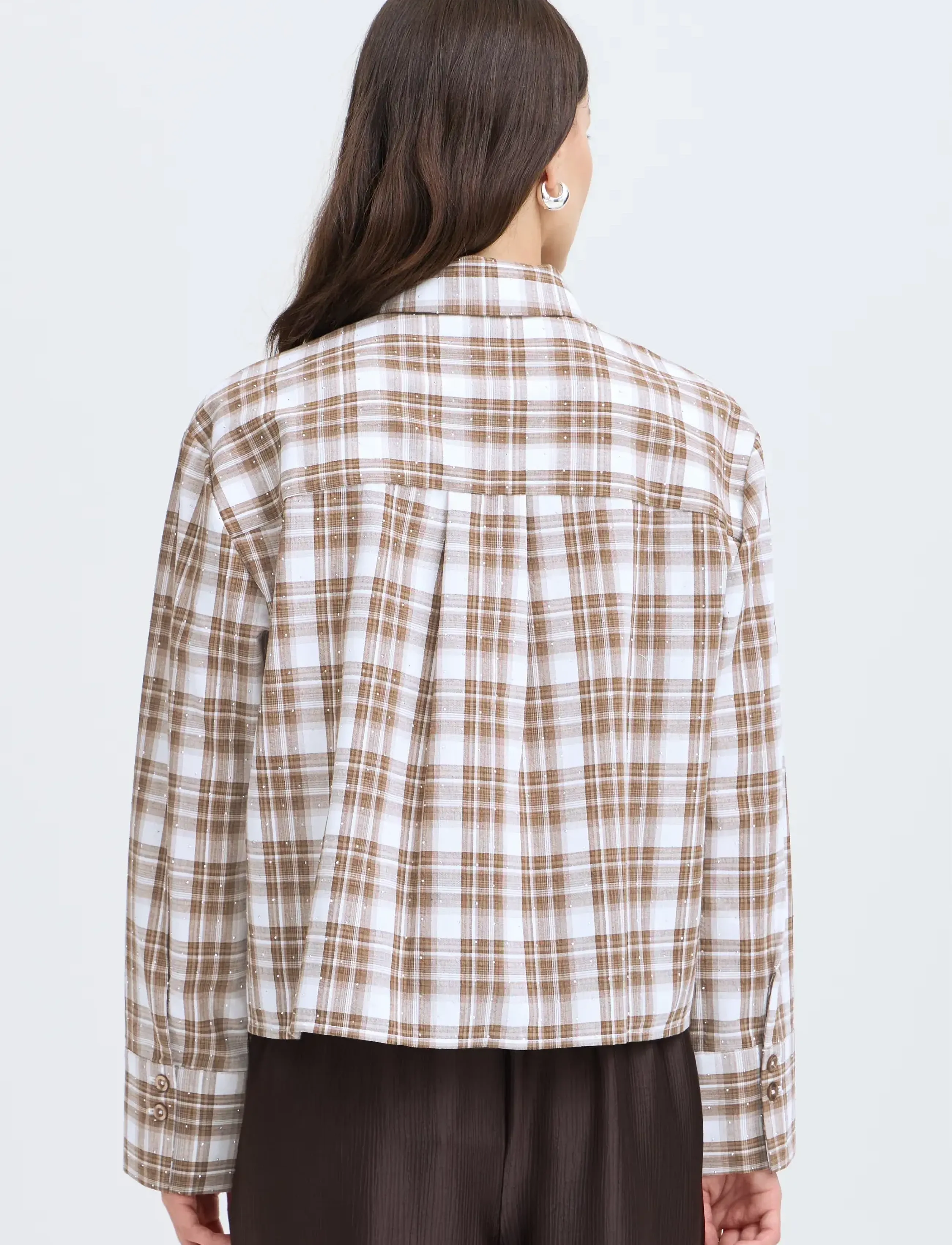 Fransa - FRCRINA SH 1 - pikkade varrukatega särgid - oxford-tan check - 3