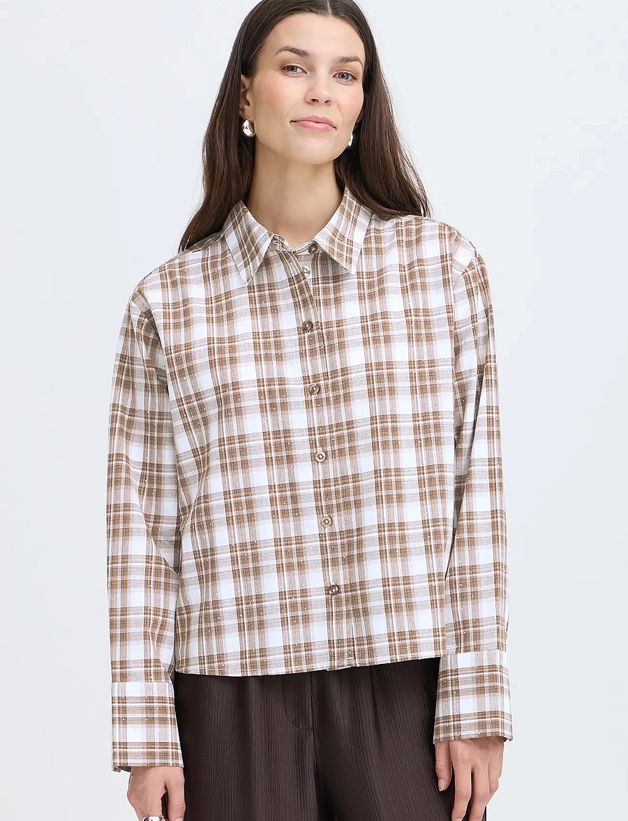 Fransa - FRCRINA SH 1 - langærmede skjorter - oxford-tan check - 4
