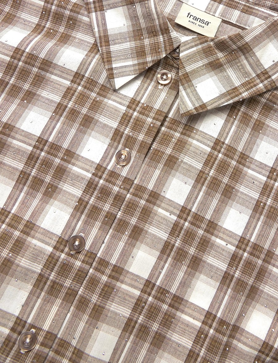 Fransa - FRCRINA SH 1 - långärmade skjortor - oxford-tan check - 2