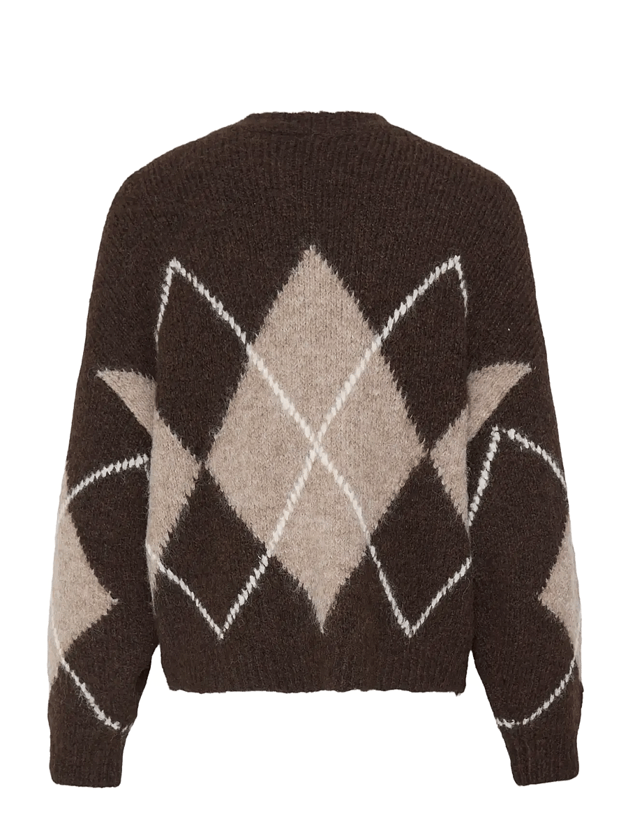 Fransa - FRCHARLEEN CAR 2 - cardigans - hot fudge check - 2