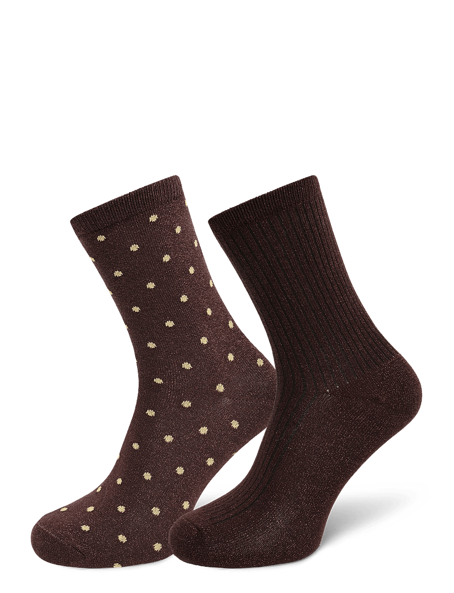 Fransa - FRLURA 1 SOCK 2-BOX - almindelige strømper - hot fudge - 0
