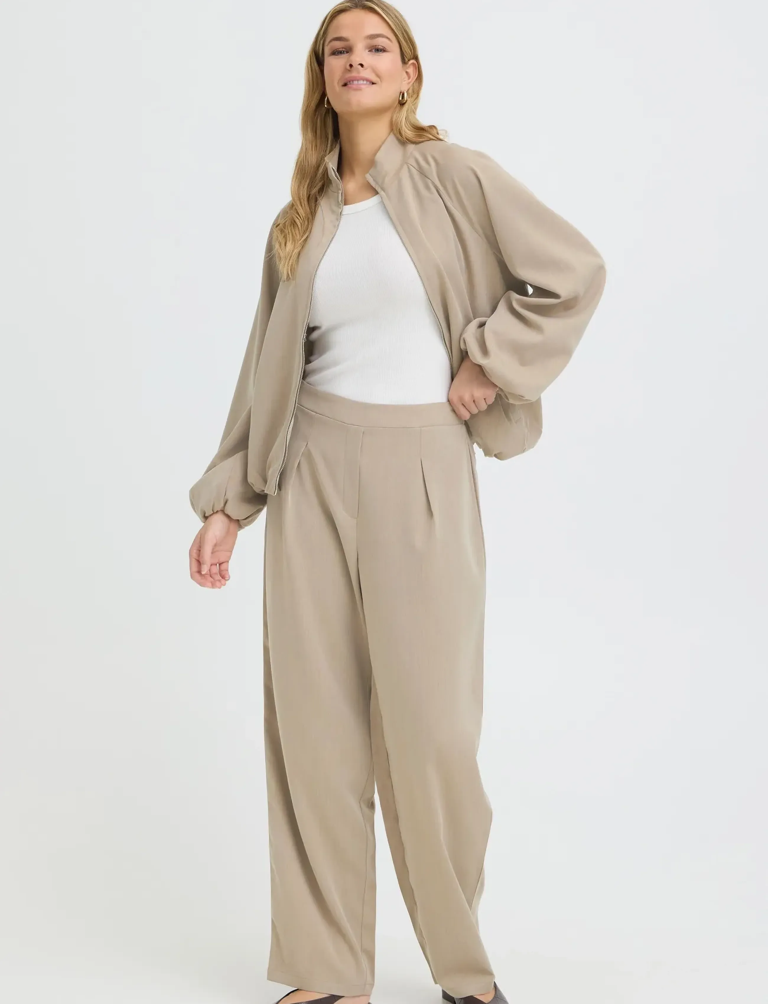 Fransa FRNALIA PA 1 - Bukser - MOUNTAIN TRAIL MELANGE / beige