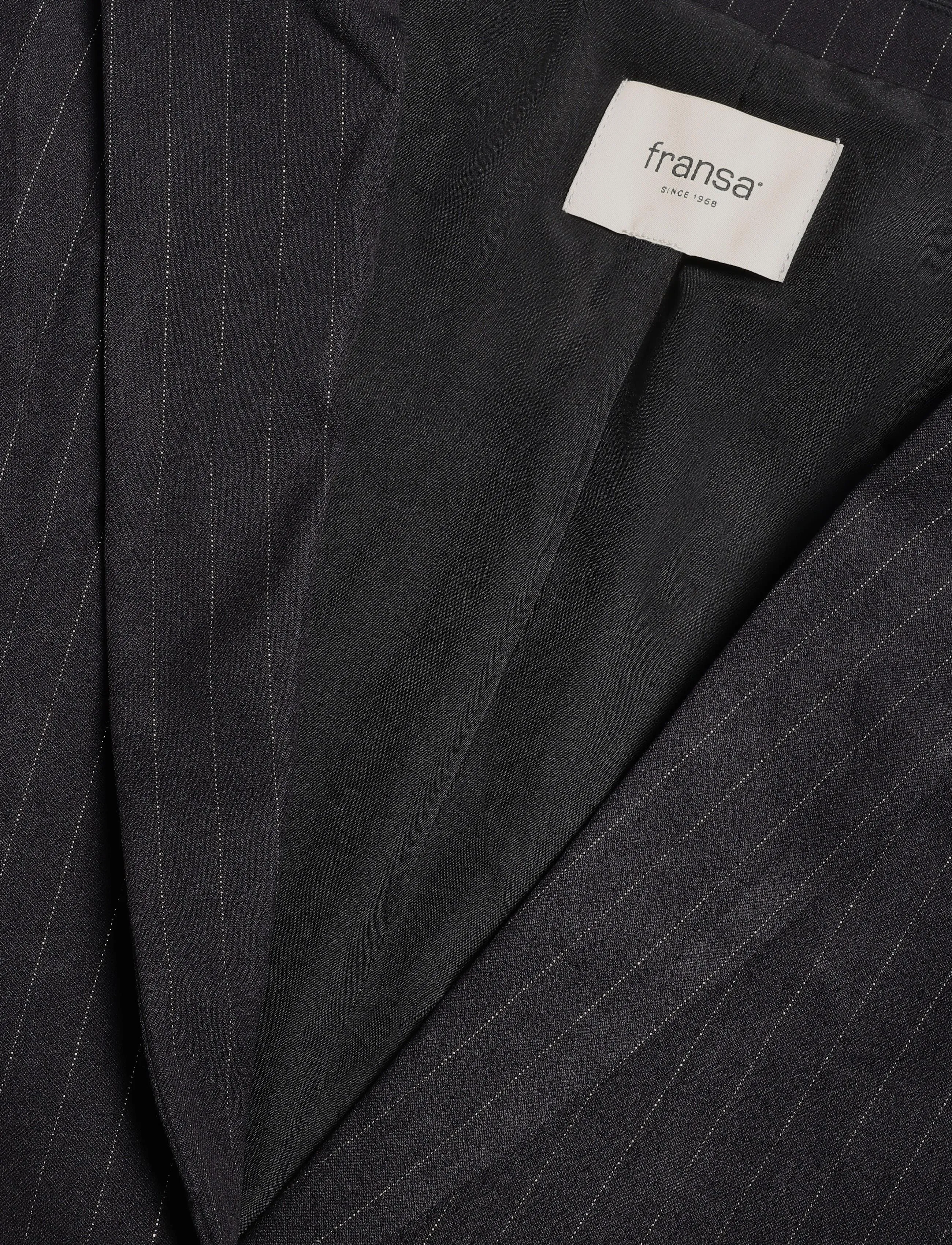 Fransa - FRSPIN BLA 1 - cropped-blazer - black lurex stripe - 2