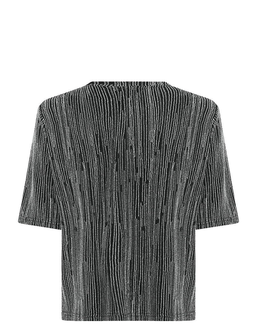 Fransa - FRGLIDIA TEE 1 - t-shirts - silver stripe - 1