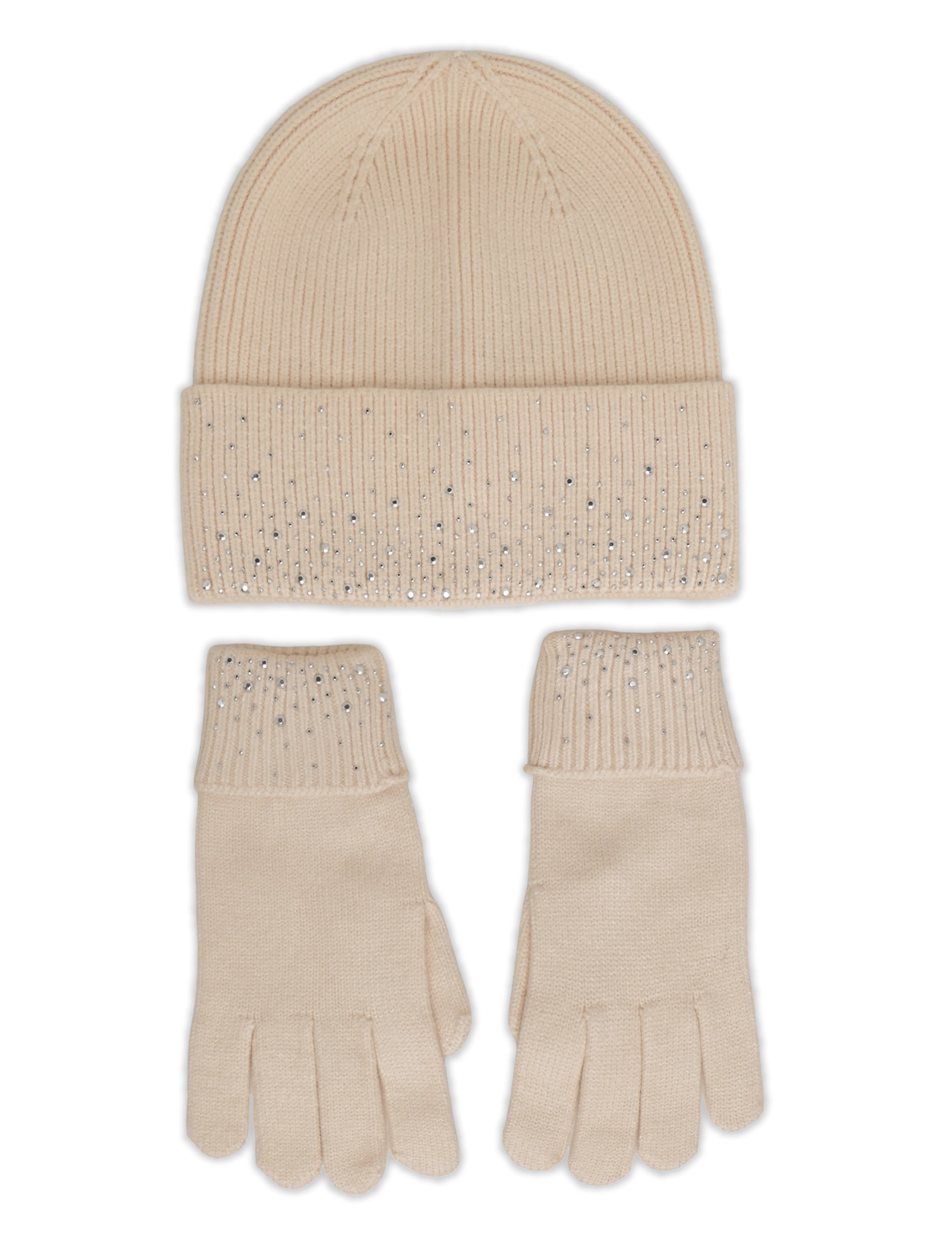 Fransa FRBEANIE GLOVE GIFTBOX - Caps & Hats - WHISPER WHITE / cream