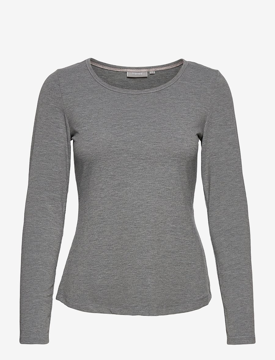 Fransa - Kasic 1 Tshirt - langærmede toppe - asphalt melange - 0