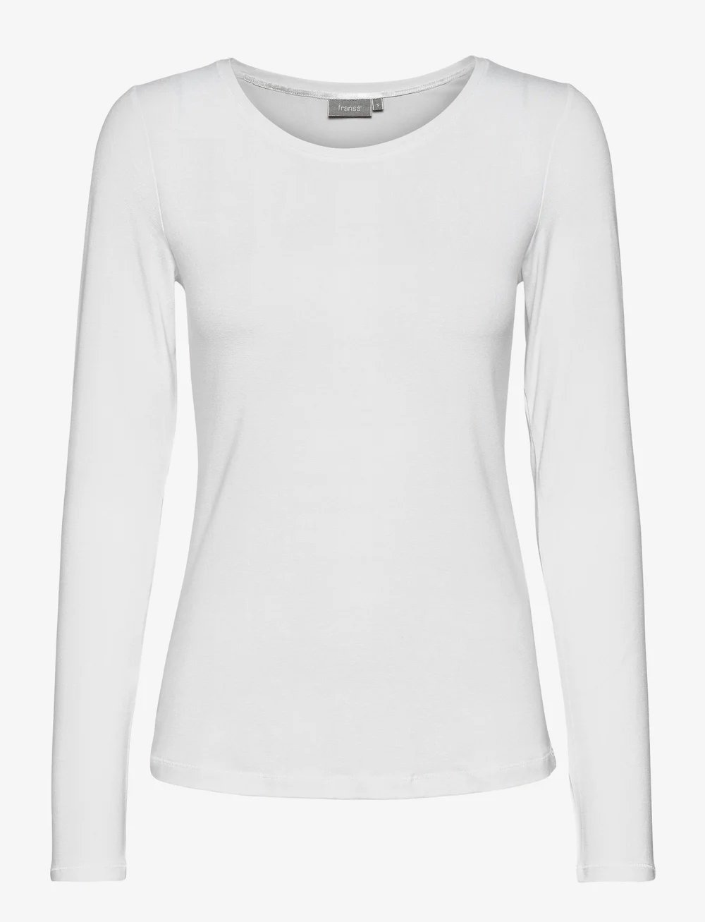 Fransa - FRKasic 1 Tshirt - long-sleeved tops - (noos) white - 0