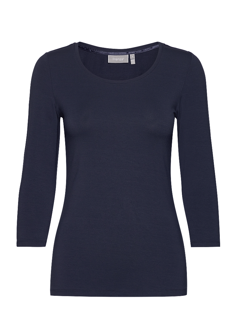 Fransa - Kiksen 2 Tshirt - langærmede toppe - (noos) dark peacoat - 0