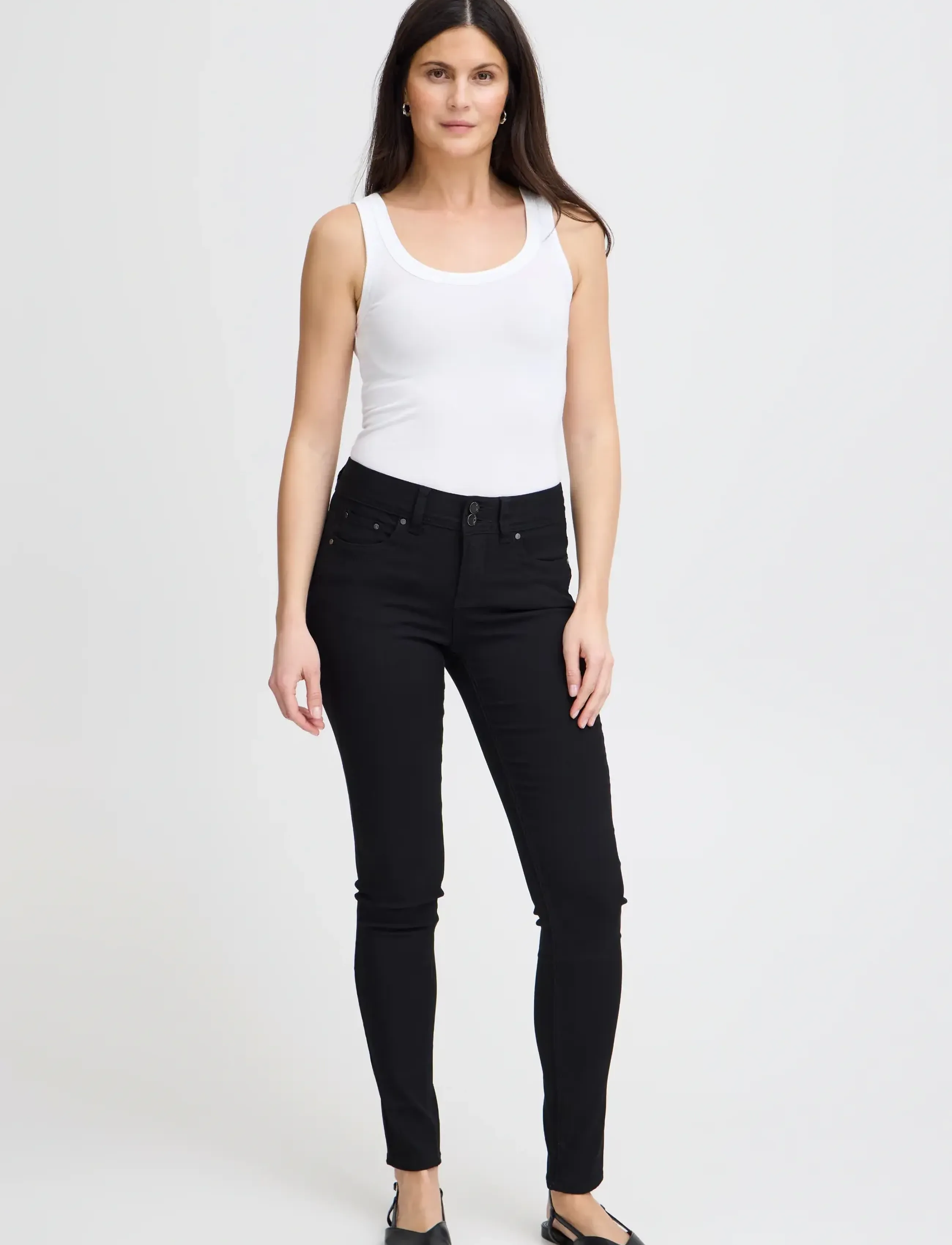 Fransa Frzalin Tokyo 1 Pant, 44, Trousers, Blau - Skinny Leg, Frauen