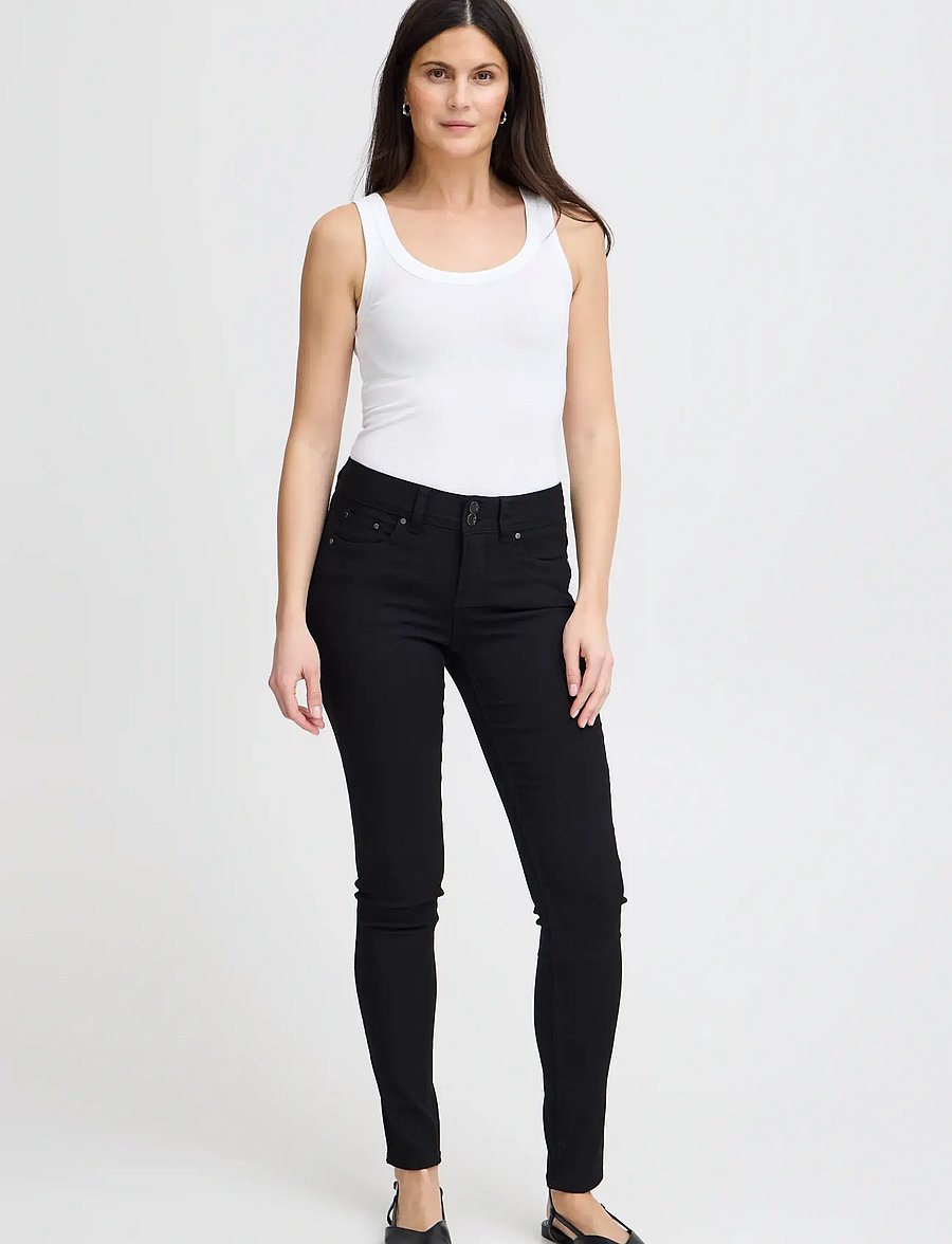Fransa - FRZALIN TOKYO 1 PANT - kitsa säärega püksid - black - 0
