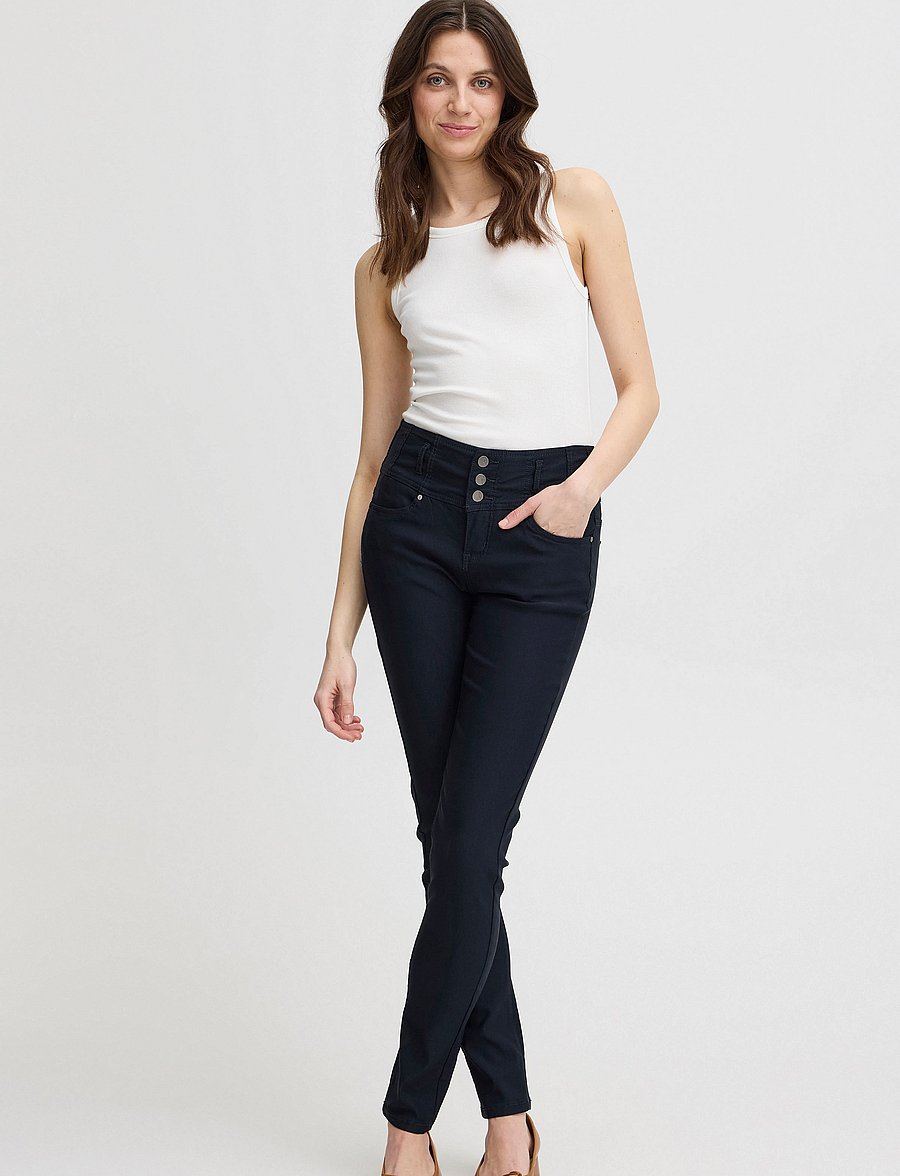 Fransa - FRZALIN HANOI 2 PANT - kitsa säärega püksid - dark peacoat - 0