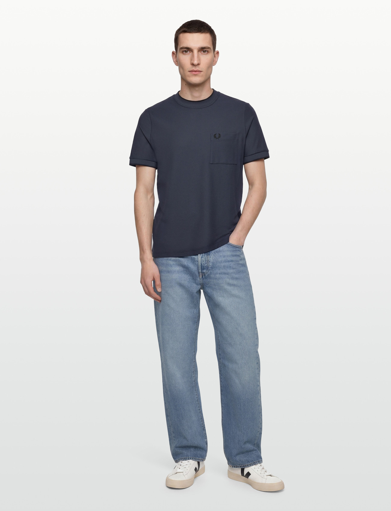 Fred Perry Pocket Detail Pique Tee - - M 1