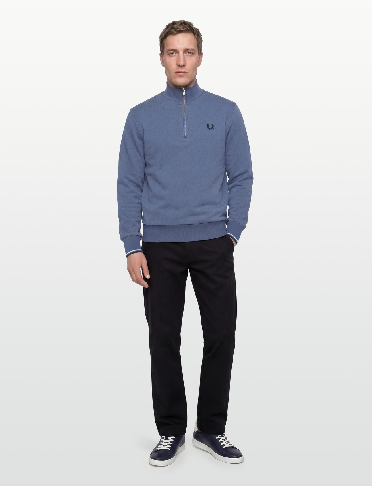 Fred Perry Half Zip Sweatshirt - - XS 8