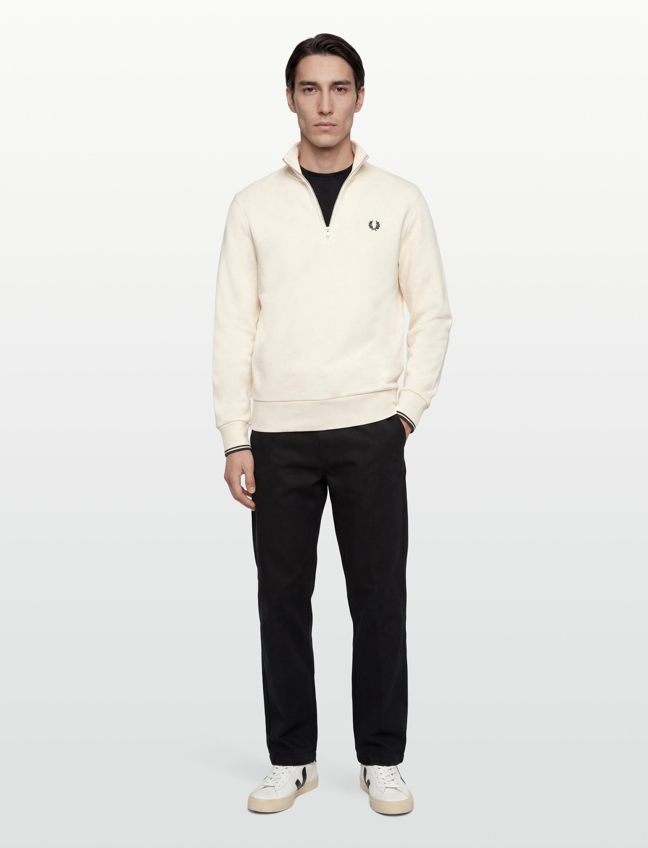 Fred Perry Half Zip Sweatshirt - - XS 2