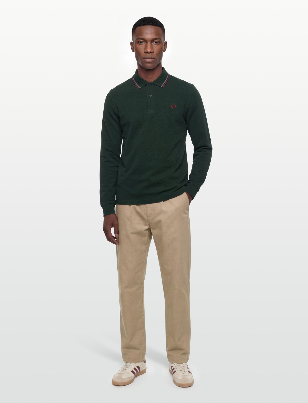 Fred Perry Ls Twin Tipped Fp Shirt - - S 1