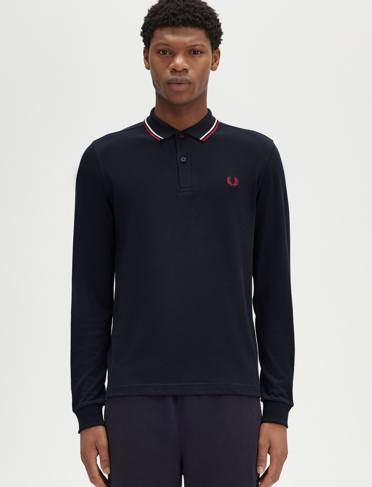 Fred Perry Ls Twin Tipped Fp Shirt - - S 2