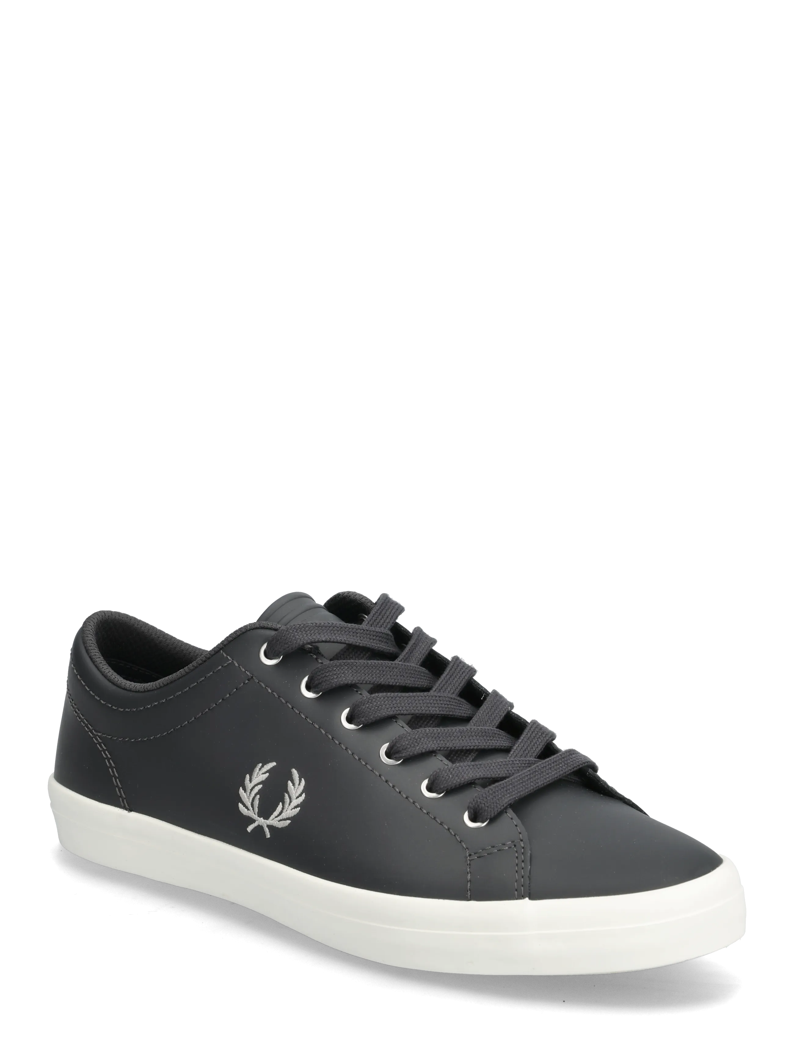 Fred Perry BASELINE LEATHER - Skor - ANCHOR GREY / black