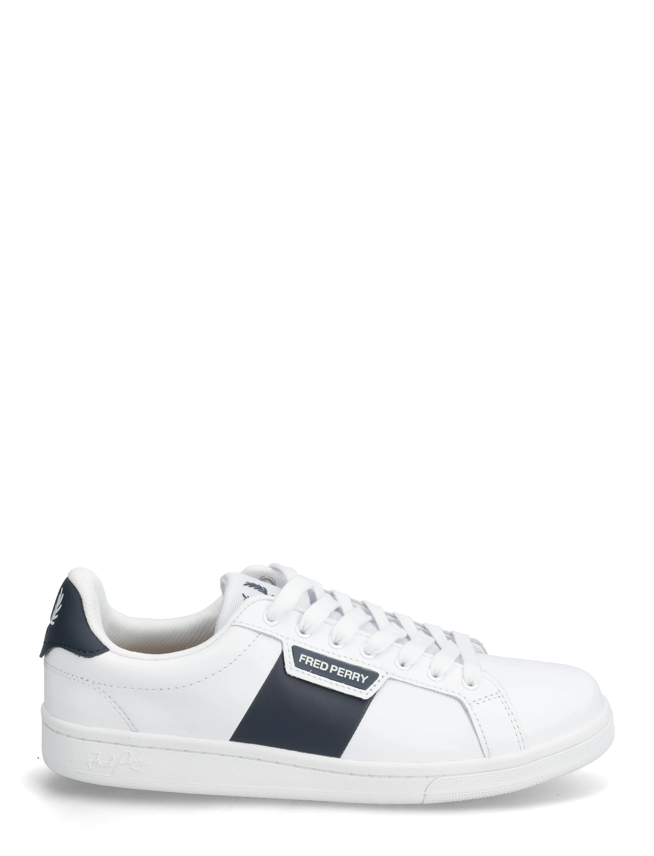 Fred Perry - B721 LEATHER / BRANDED - mænd - white - 1
