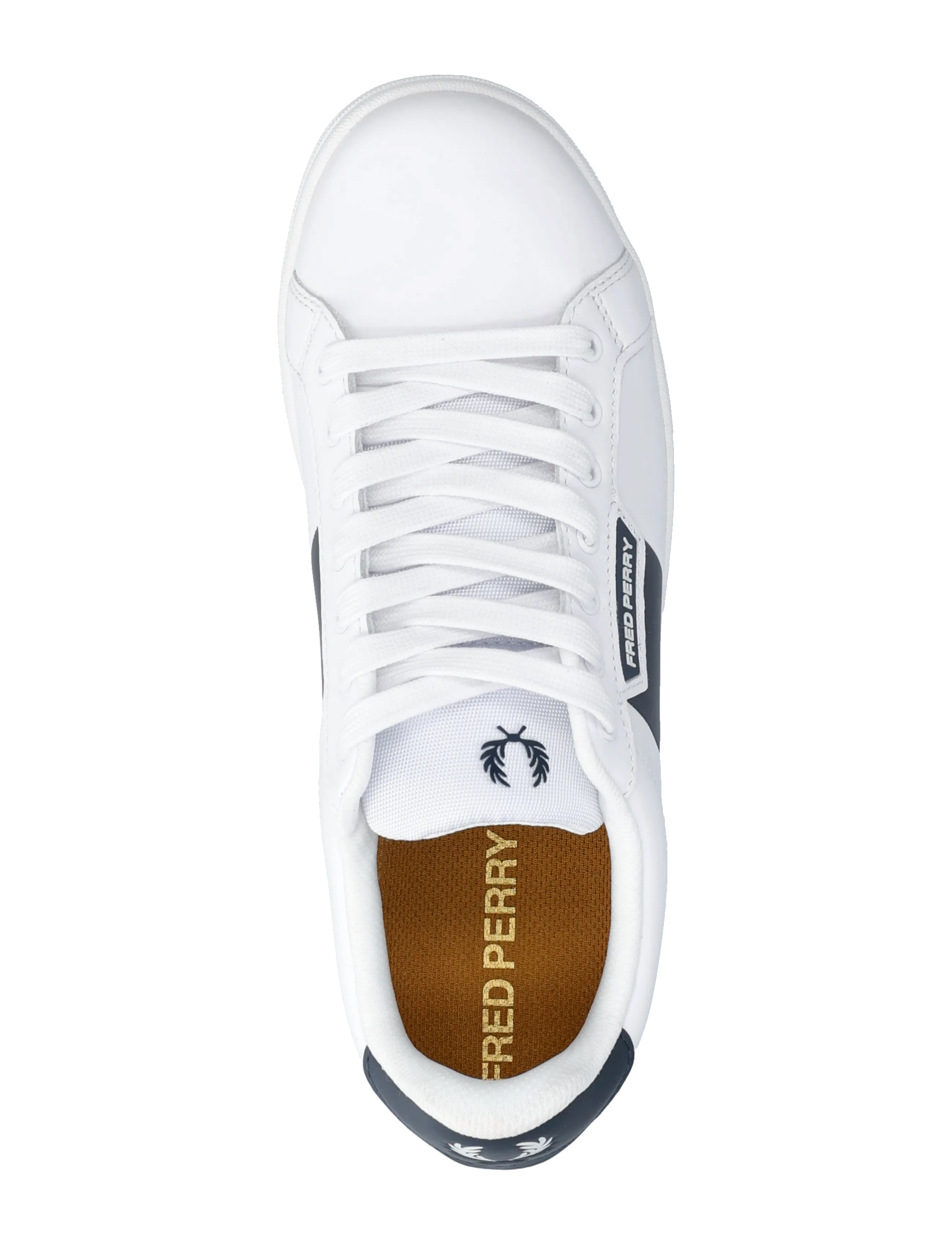 Fred Perry - B721 LEATHER / BRANDED - mænd - white - 3