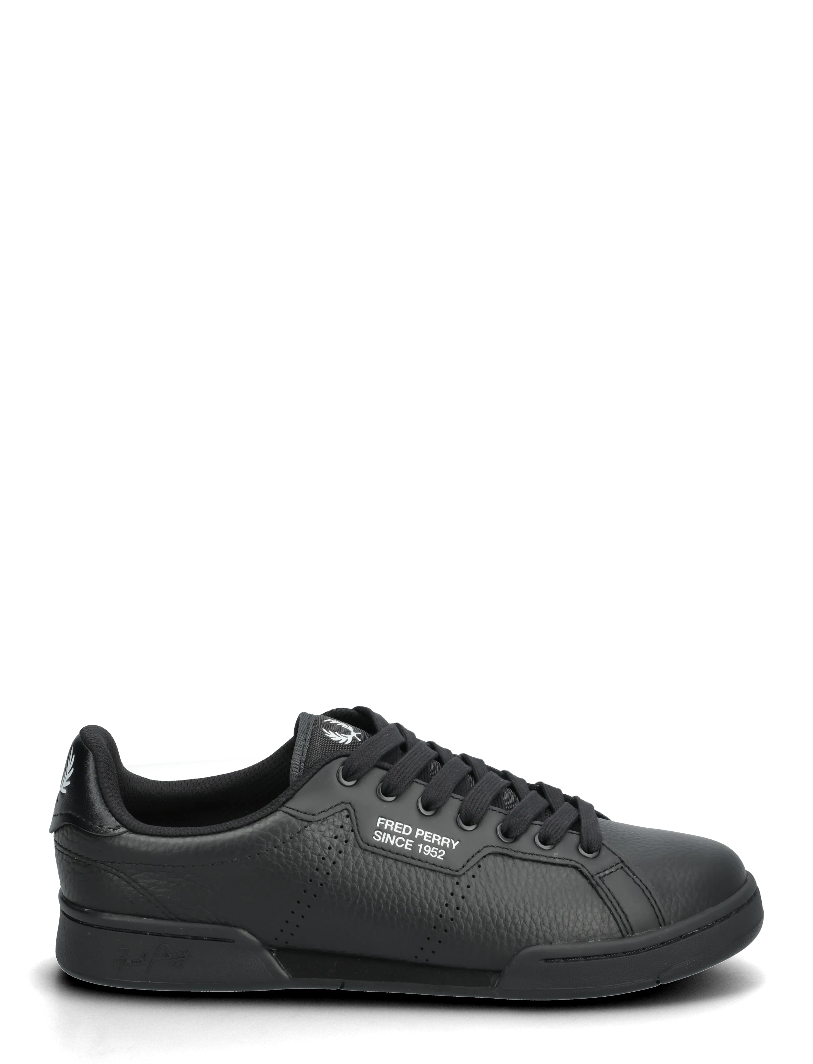 Fred Perry - B722 TEXTURED LTHR/SNCE1952 - sneakers med lavt skaft - black - 1