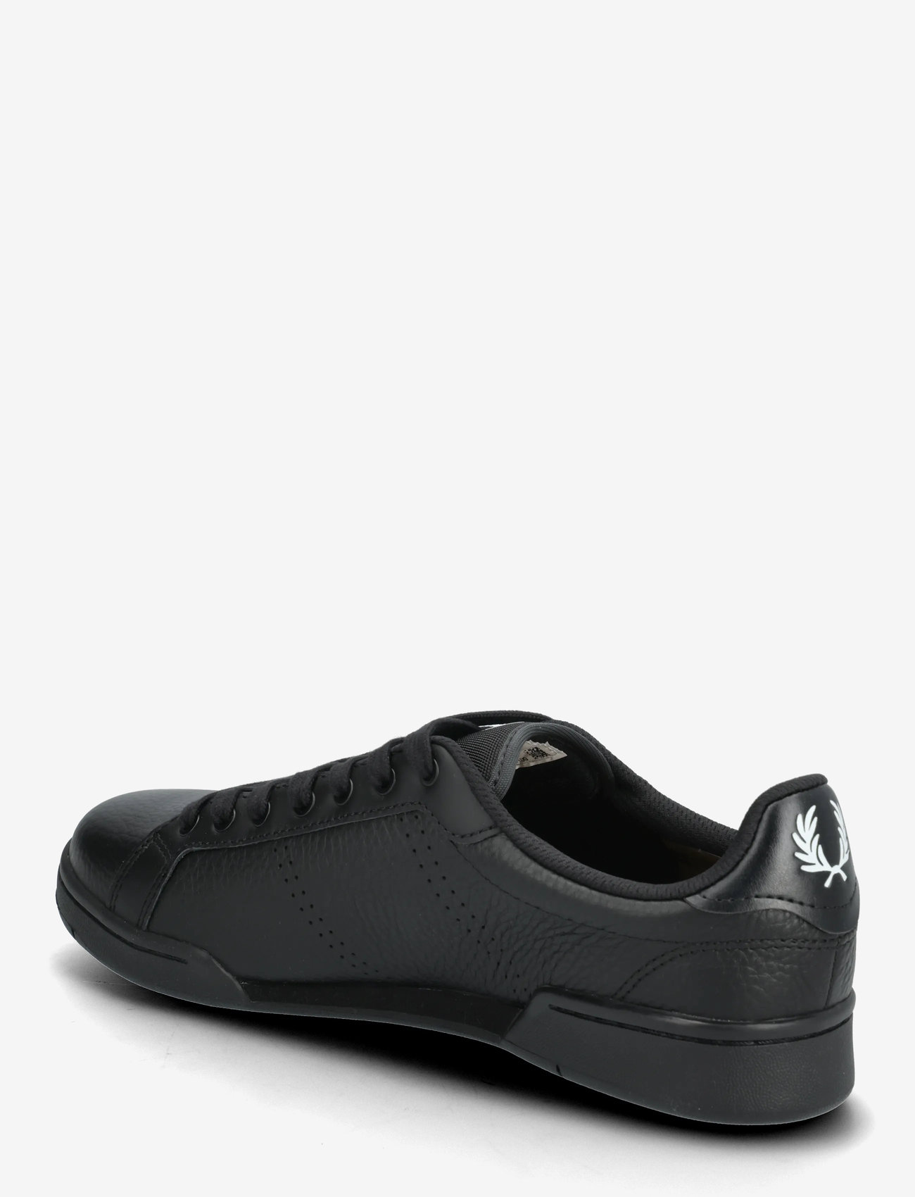 Fred Perry - B722 TEXTURED LTHR/SNCE1952 - niedriger schnitt - black - 2