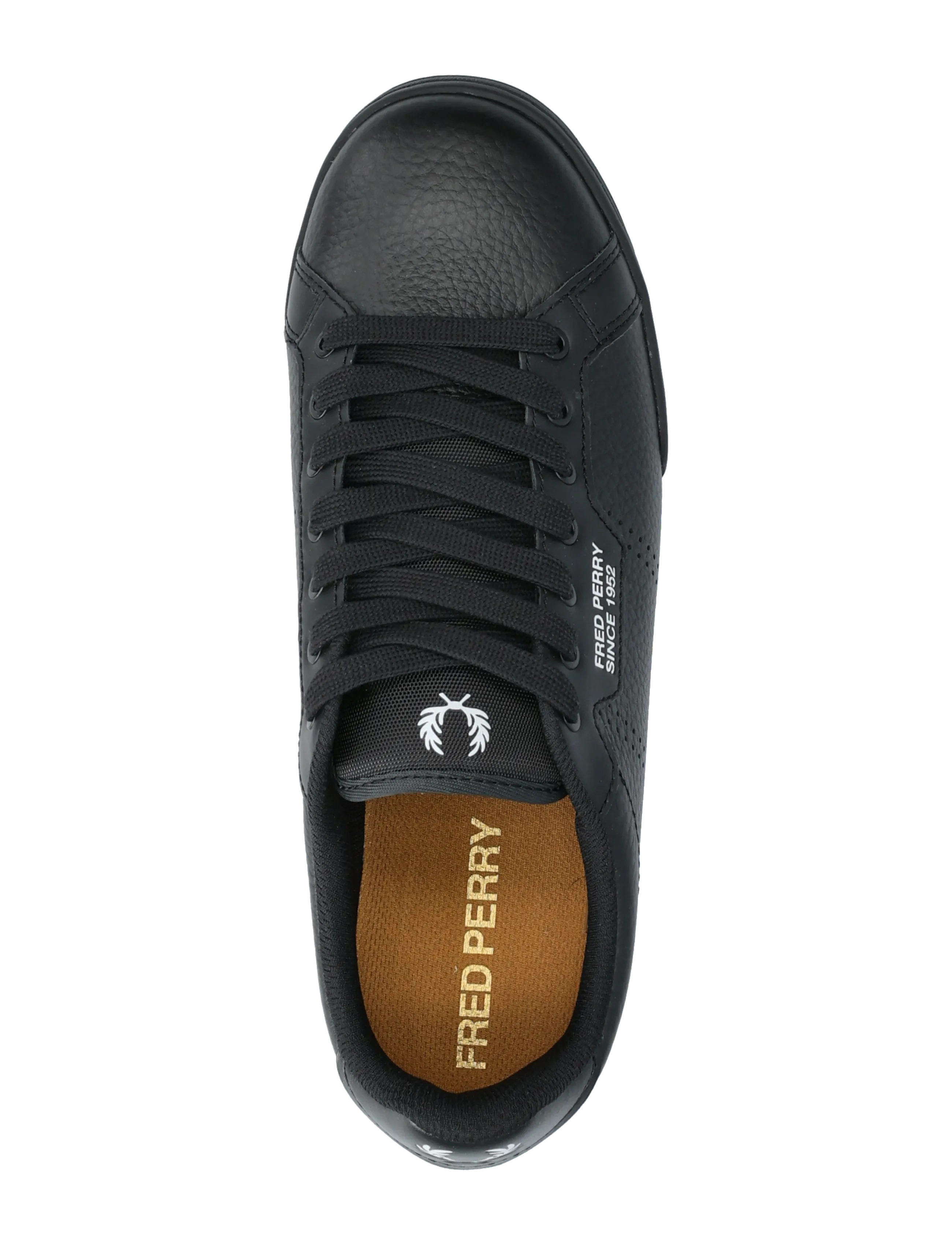 Fred Perry - B722 TEXTURED LTHR/SNCE1952 - sneakers med lavt skaft - black - 3