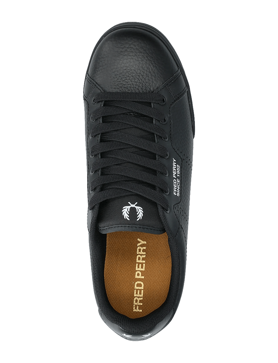 Fred Perry - B722 TEXTURED LTHR/SNCE1952 - madala säärega - black - 3