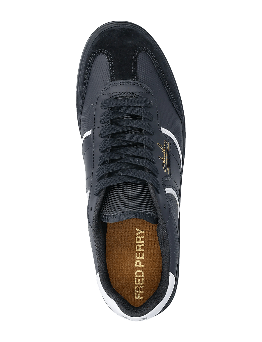 Fred Perry - B4 EMBOSSED LTHR / SUEDE - madala säärega tossud - navy - 3