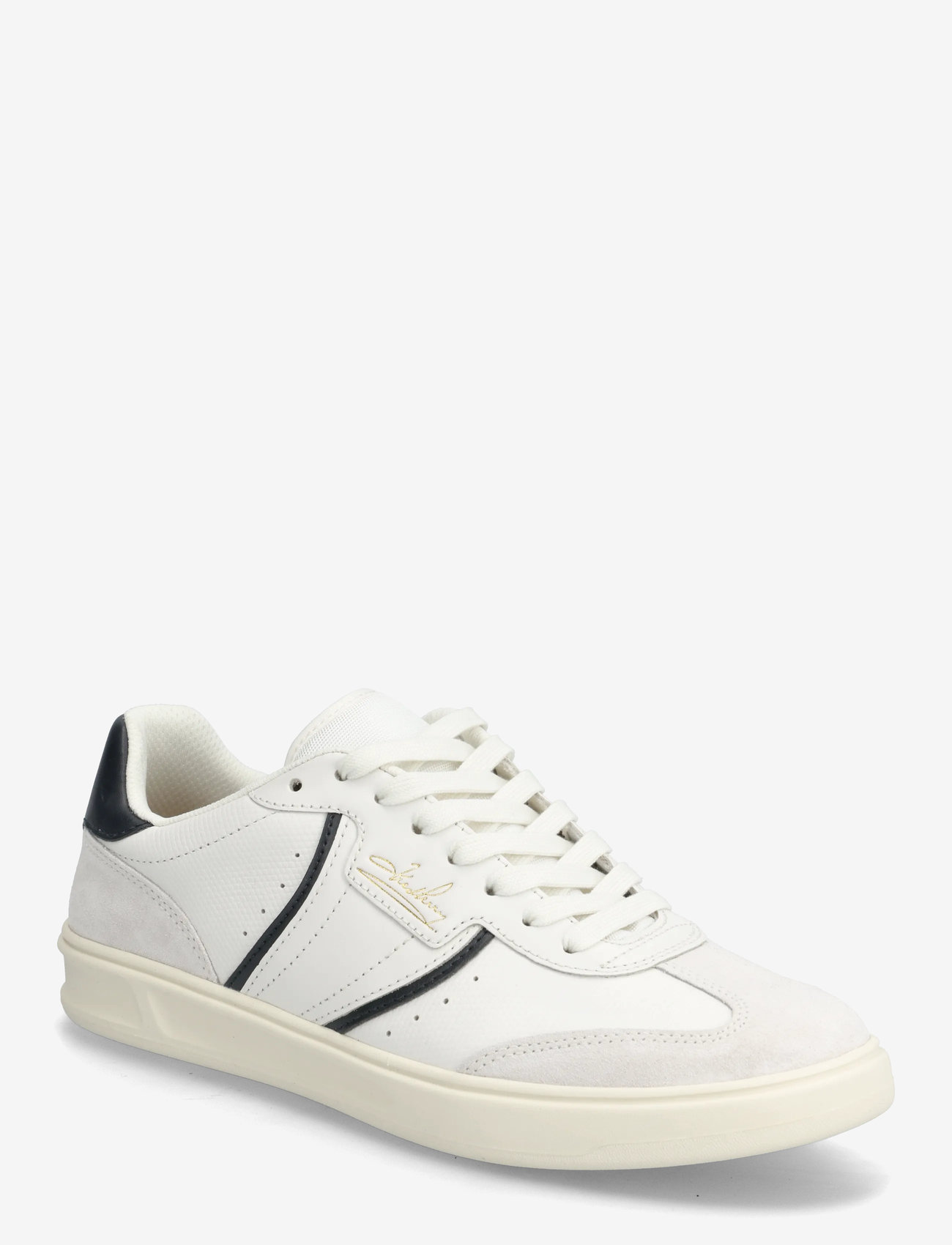 Fred Perry - B4 EMBOSSED LTHR / SUEDE - niedriger schnitt - snow white - 0